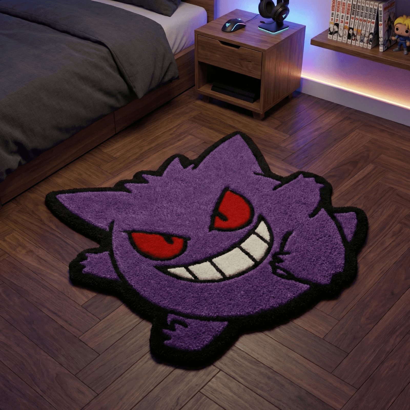 Gengar Pokémon Area Rug Non-Slip Bedroom Gaming - Thumbnail 4