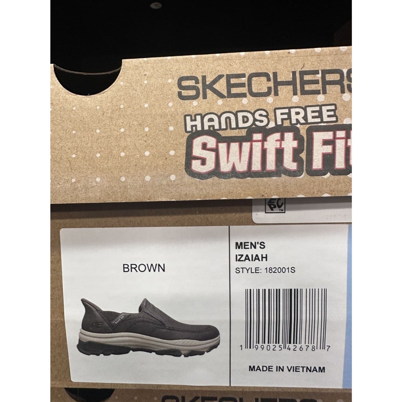 Mens Skechers Hands Free Swift Fit Brown Loafer sneakers - Thumbnail 3