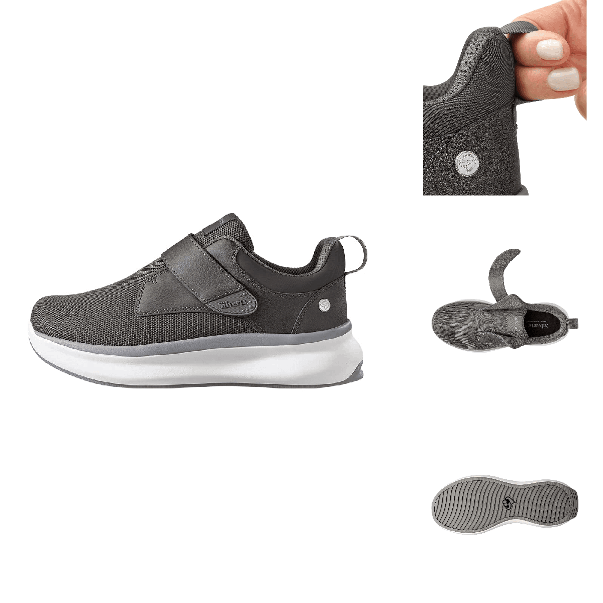 Silvert'S Adaptive & Silverts Mens Single Strap Walking Shoes