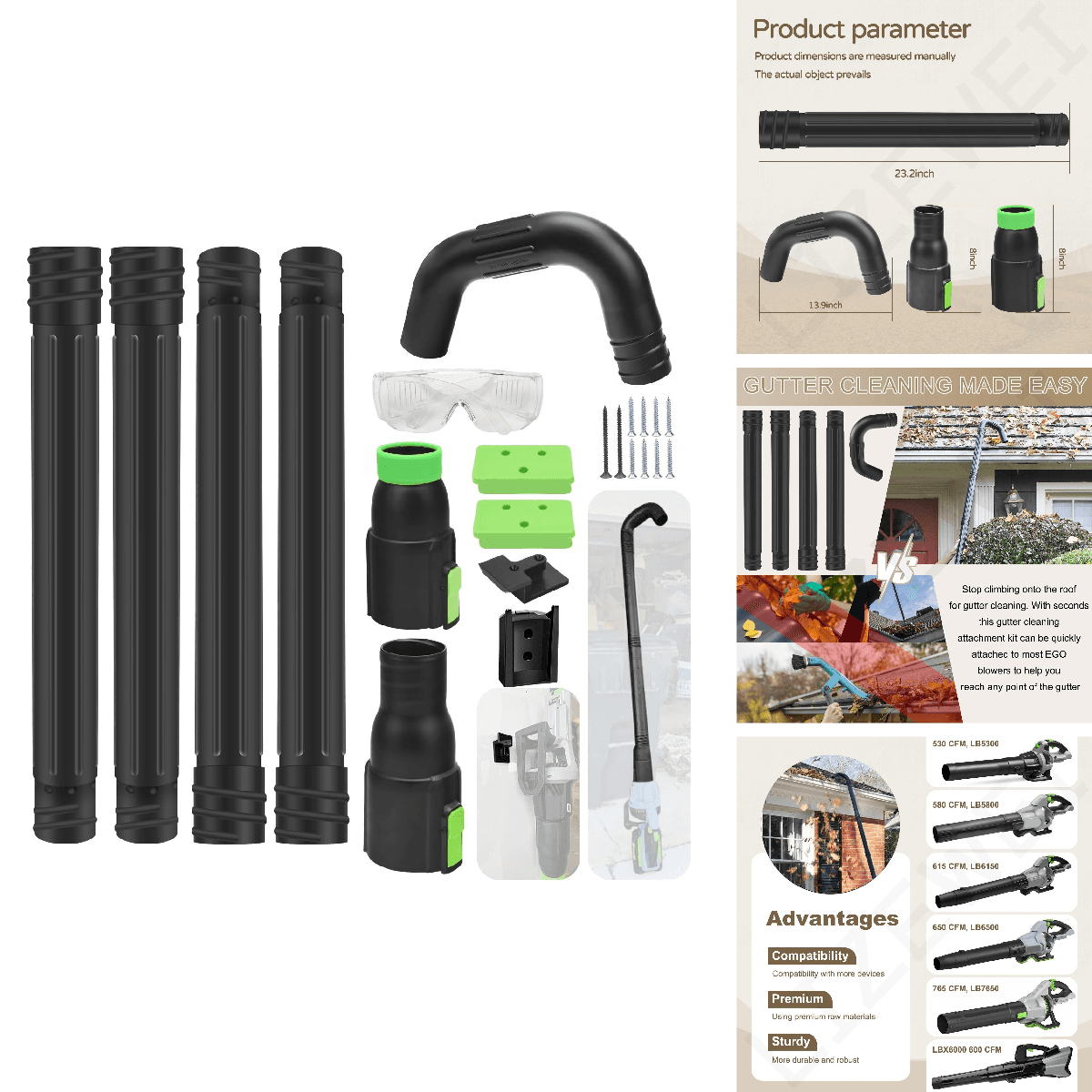 Lizewei Gutter Cleaning Attachment Replaces Agc1000 Cleaning Kit Bracket Kit