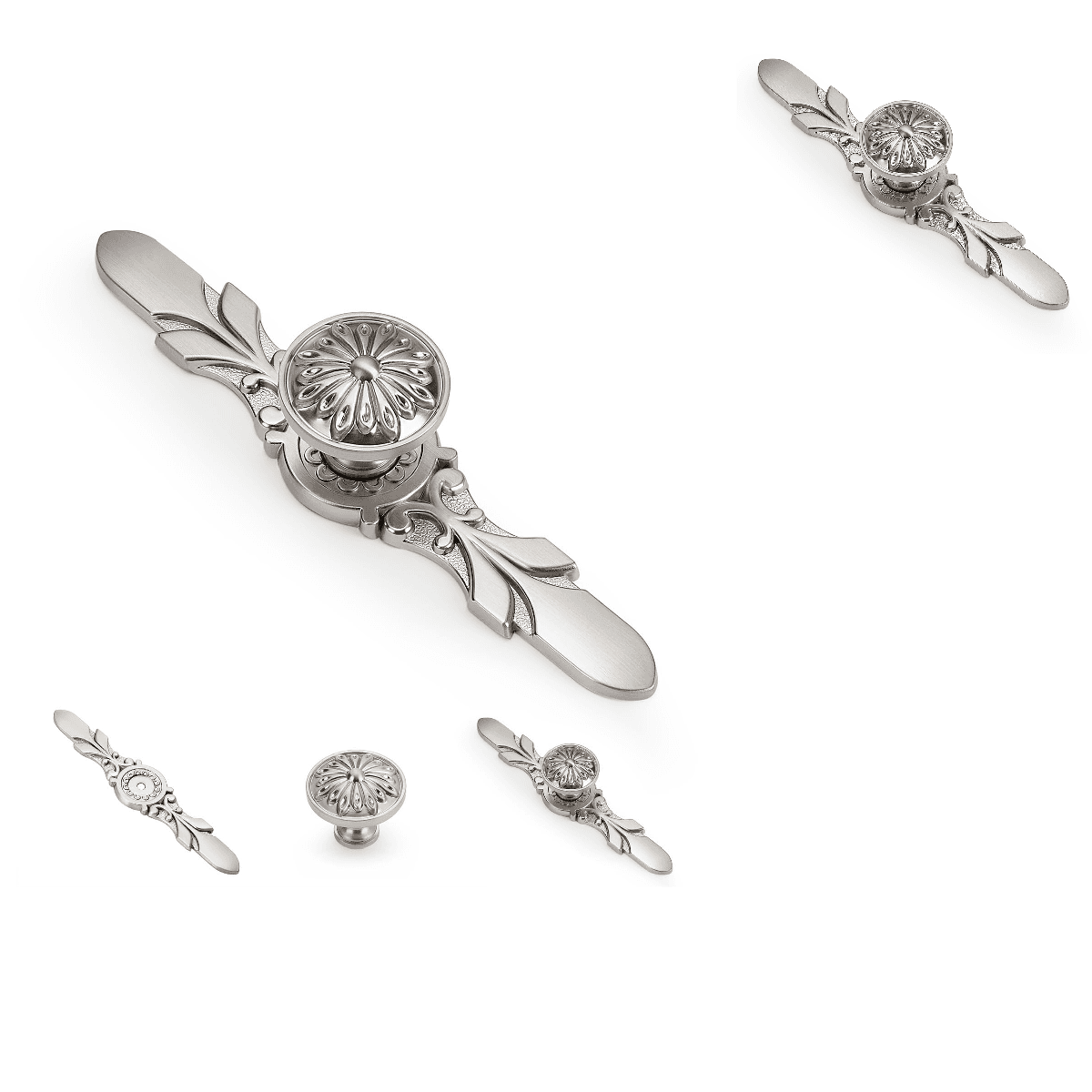 Aandxmok 10 Pack Round Silver Drawer - - Knobs For Decorative