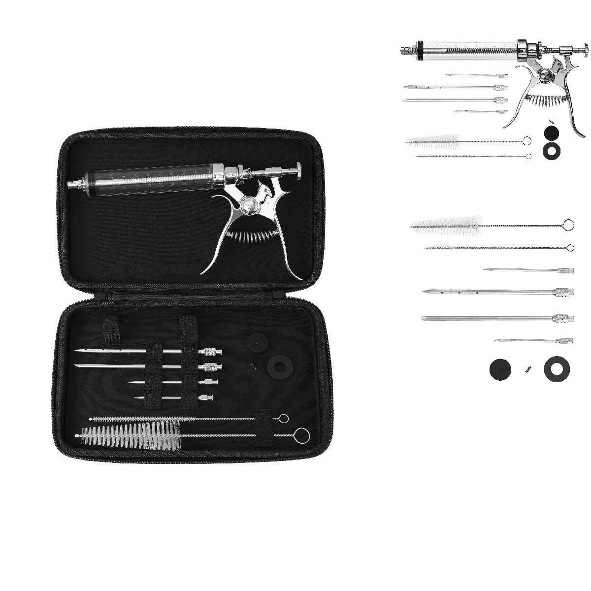Azolize Meat Injector Gun Kit For - Bbq Meat Turkey Injector Case -