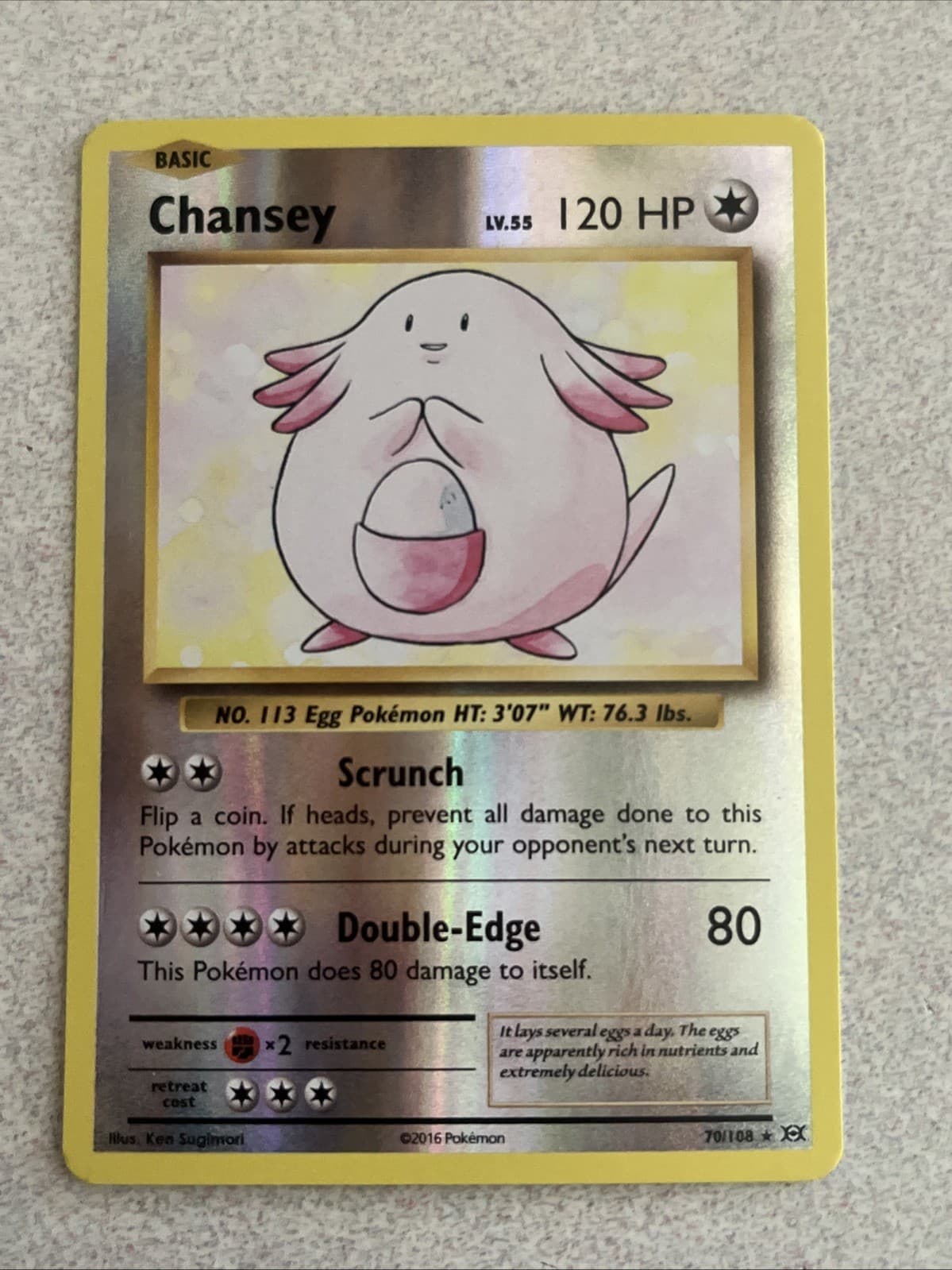 Chansey 70/108 Evolutions Reverse Pokémon Holo, Near Mint