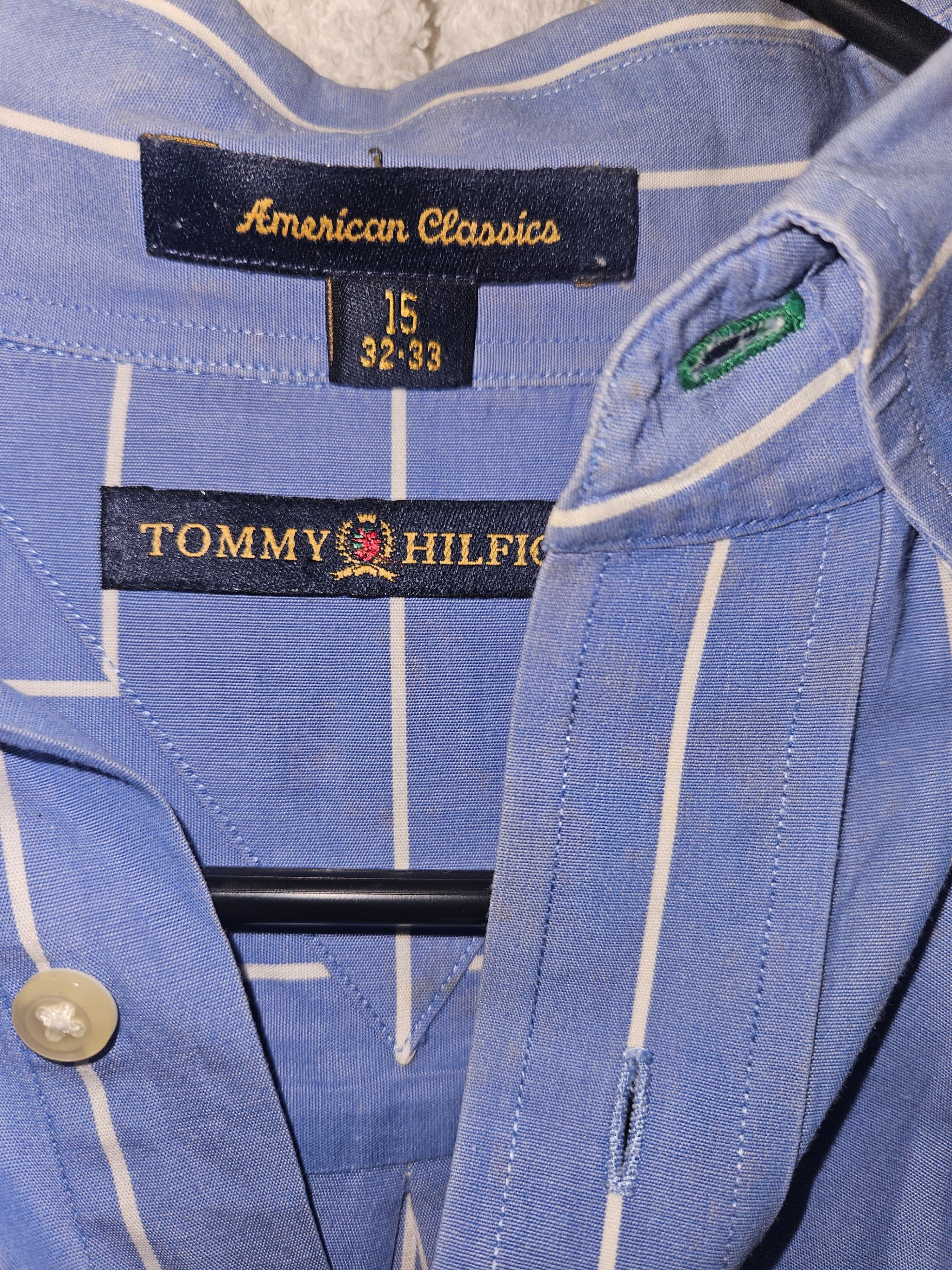 Tommy Hilfiger Men's Striped Button-Up Shirt Size 15.5 - Thumbnail 2