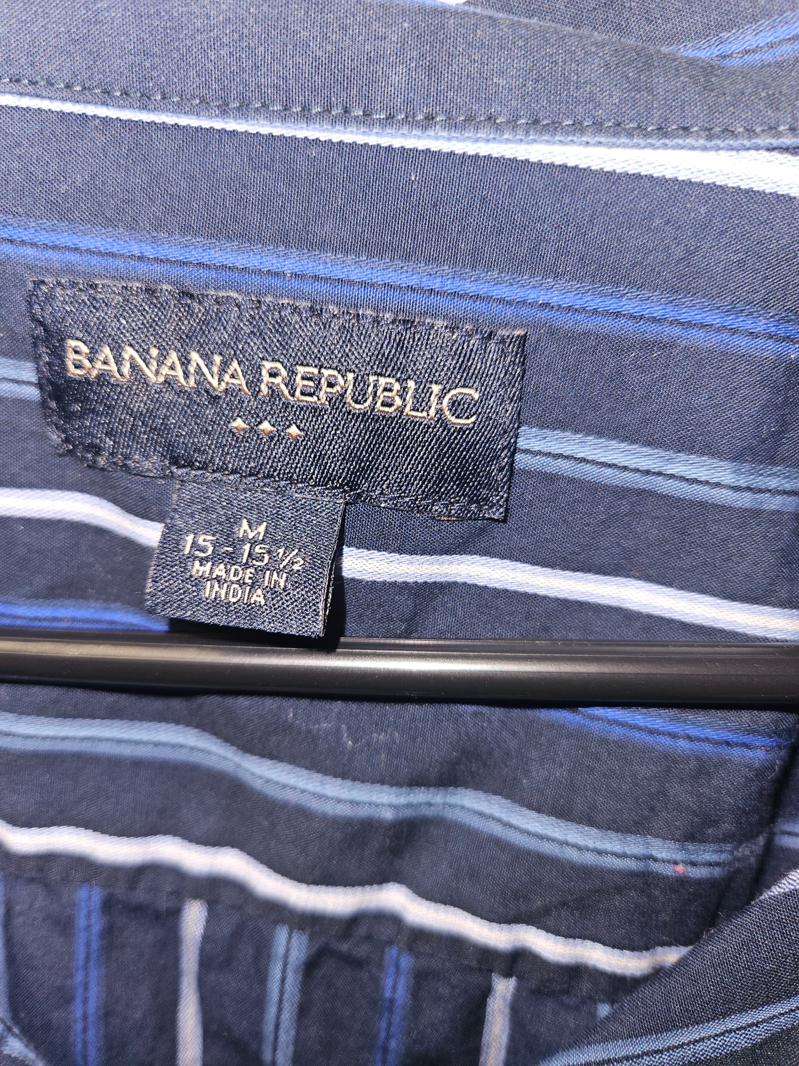 Banana Republic Men's Striped Long Sleeve Shirt - Thumbnail 2