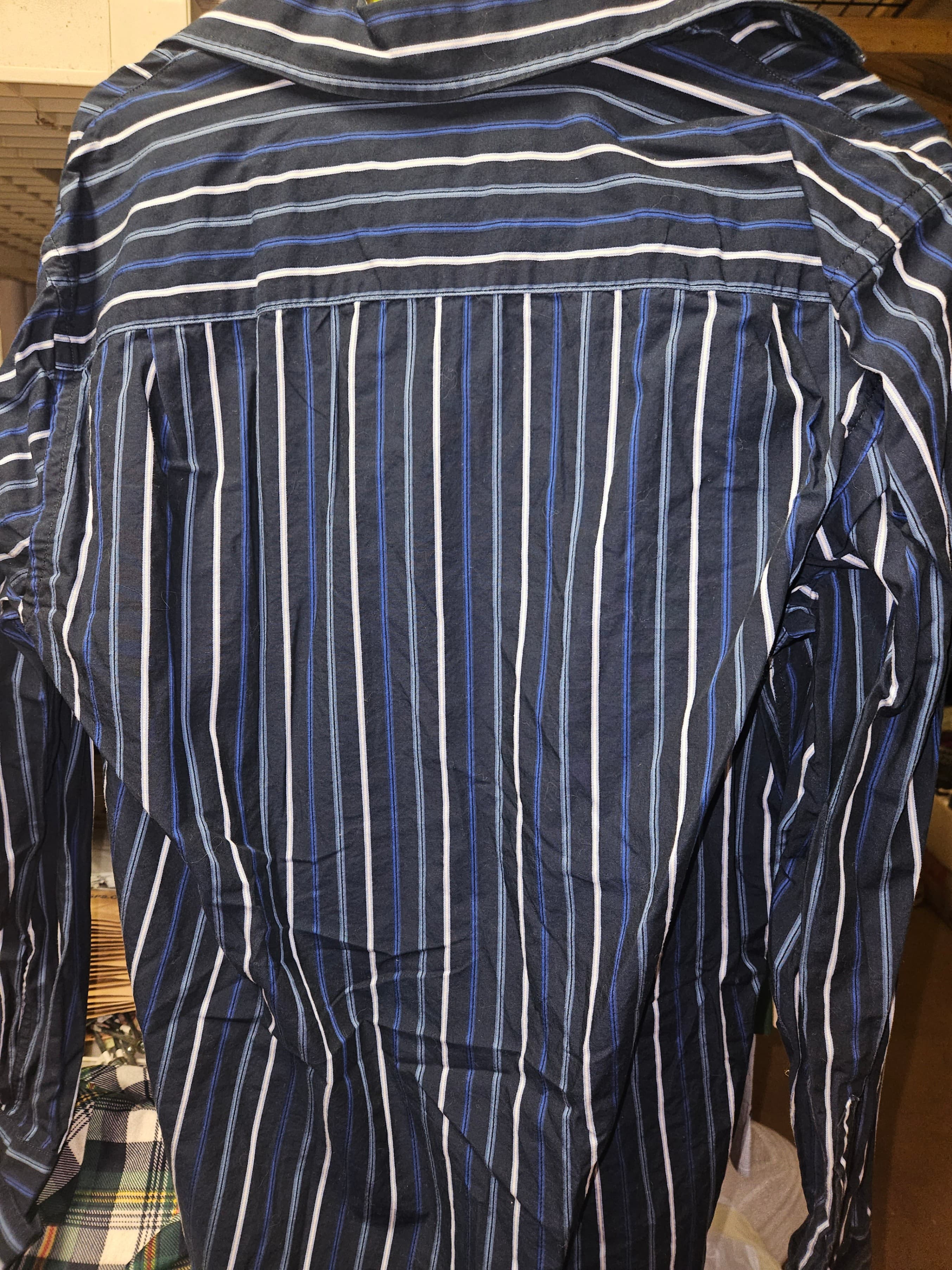 Banana Republic Men's Striped Long Sleeve Shirt - Thumbnail 3