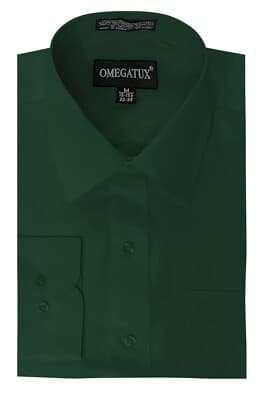 Structure Men's Slim Fit Dress Shirt, Size: 13.5, Dark Green - Thumbnail 2
