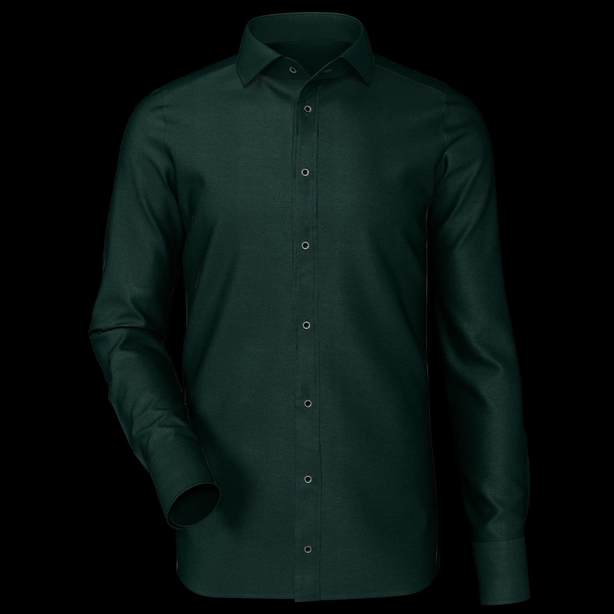 Structure Men's Slim Fit Dress Shirt, Size: 13.5, Dark Green - Thumbnail 5