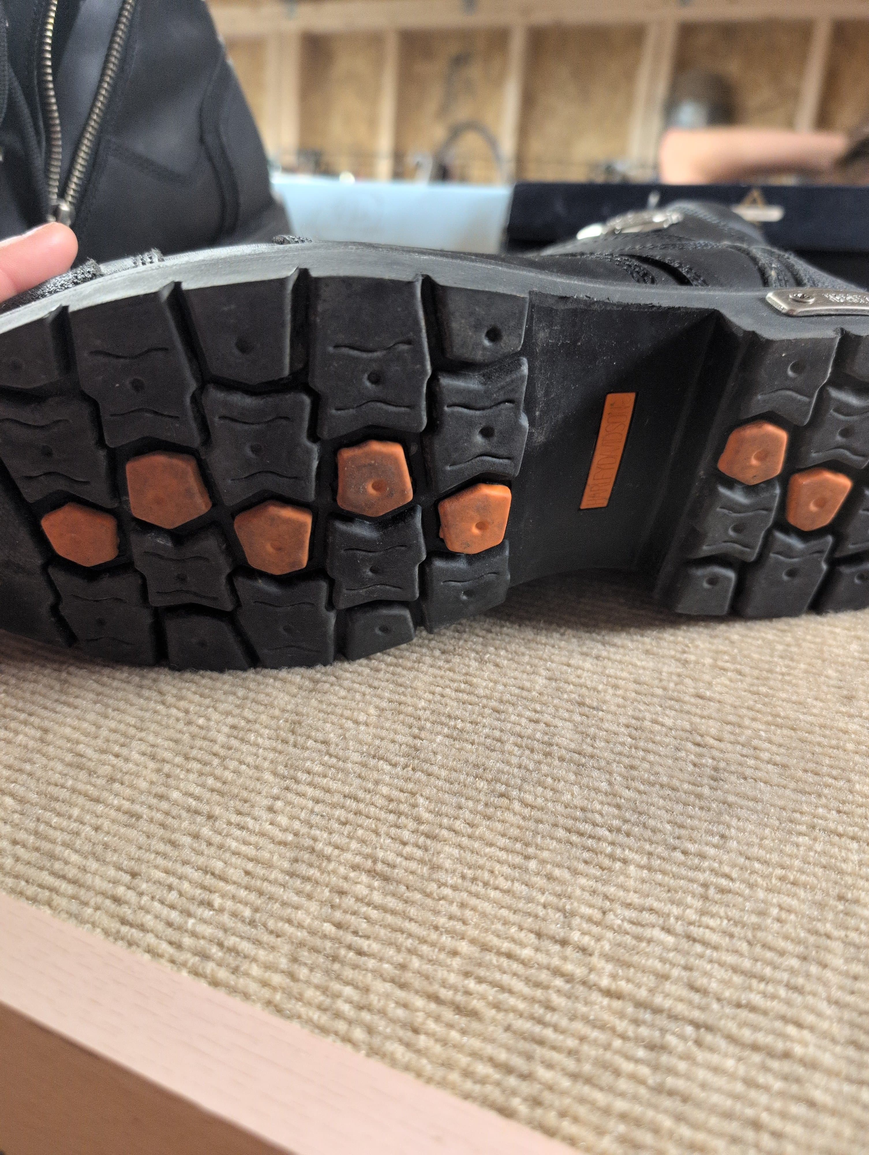 Harley-Davidson Black Leather Motorcycle Boots - Thumbnail 3