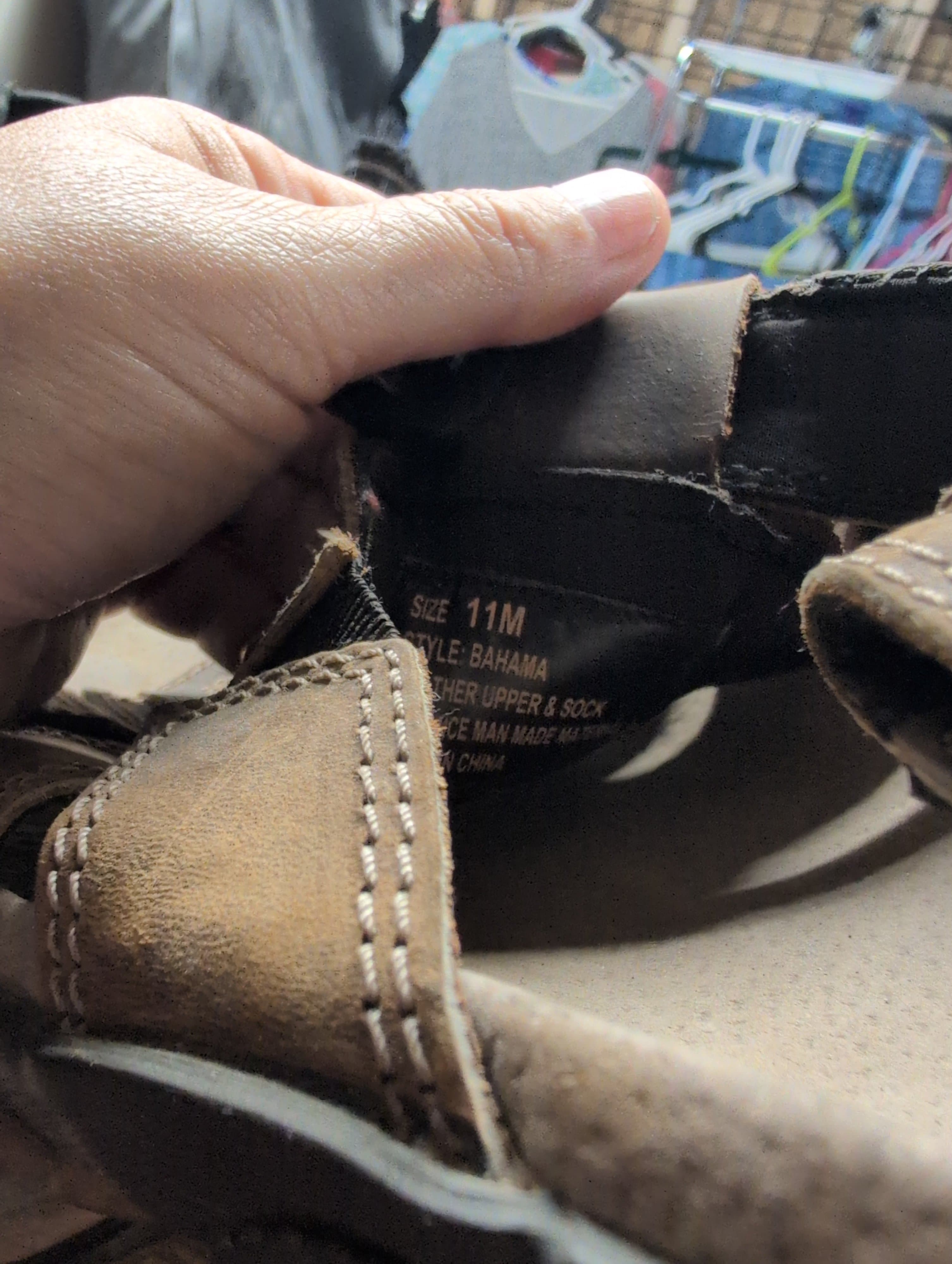 Men's Brown Leather Sandals with Adjustable Straps - Thumbnail 3