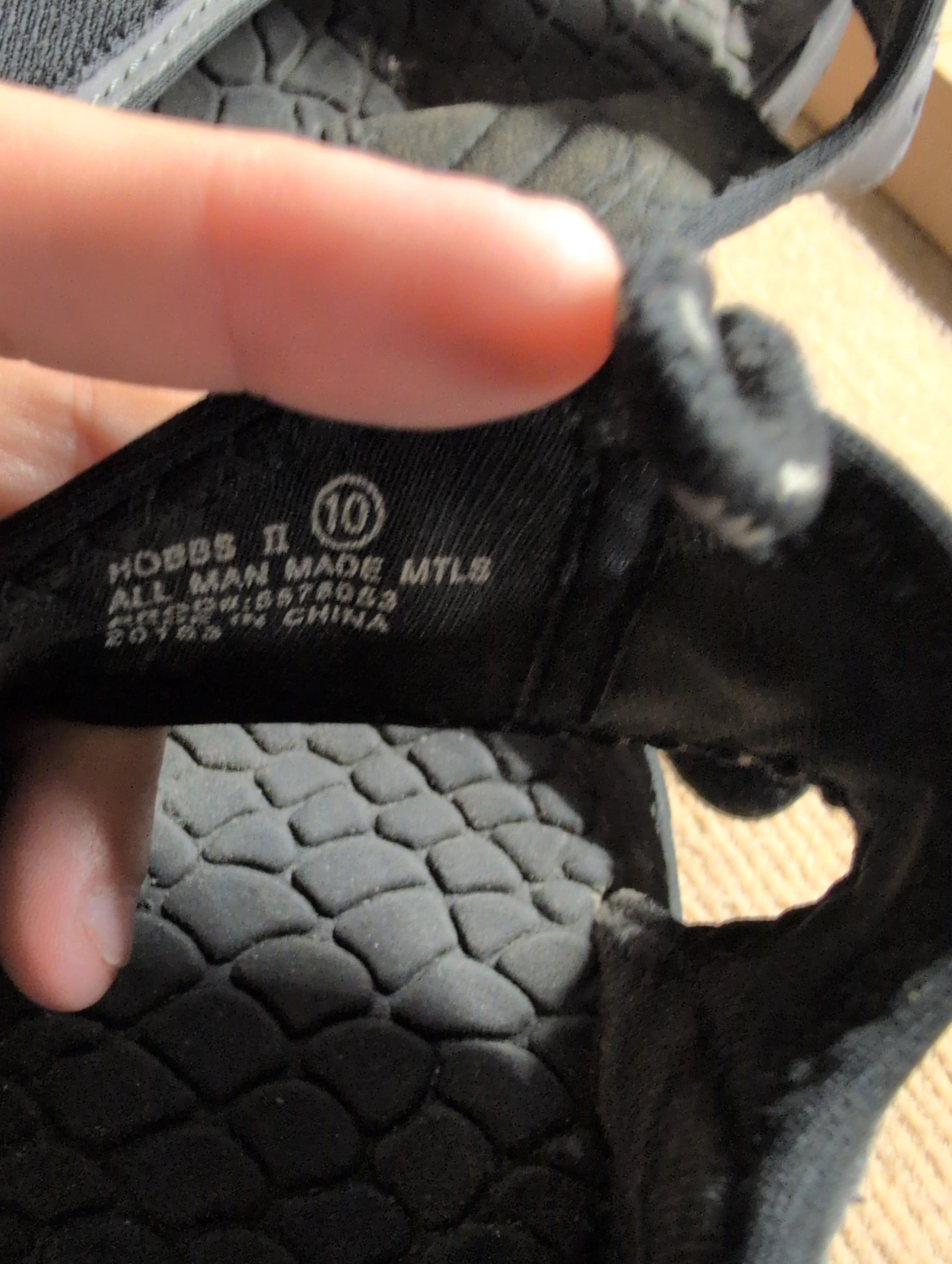 Men's Black Sandals with Adjustable Straps - Thumbnail 3