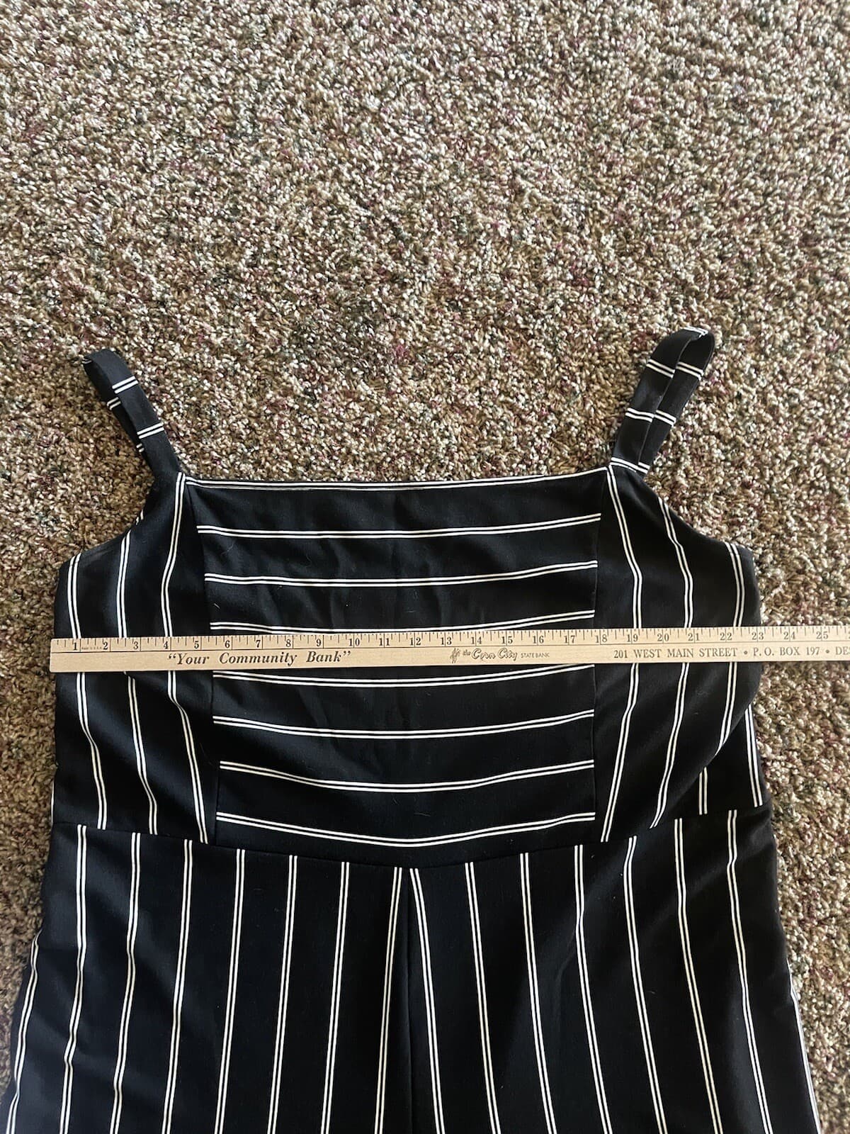 Rewind black white striped jumpsuit 3X - Thumbnail 3