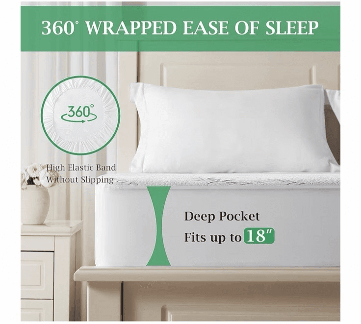 Lysam Mattress Protector Twin XL, Cooling Bed Mattress Cover Waterproof, 39x80" - Thumbnail 5