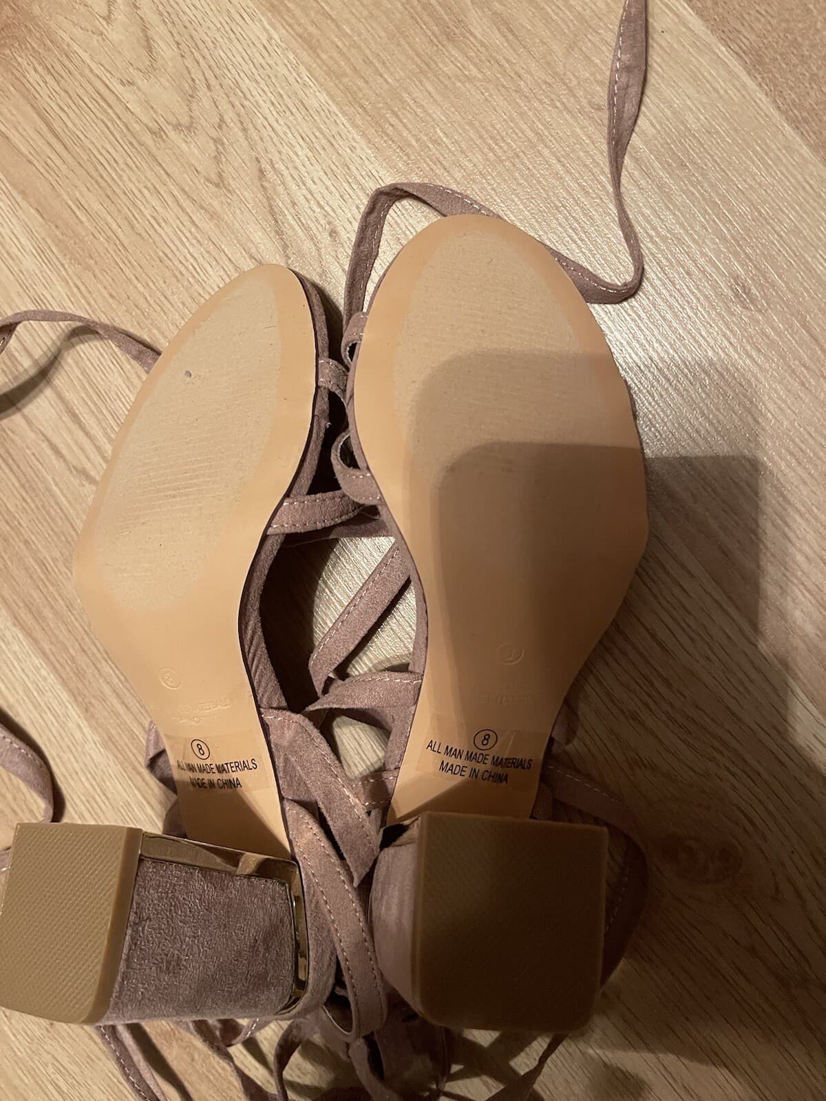 Lulus Dusty Pink Heels Strappy Size 8 - Thumbnail 4