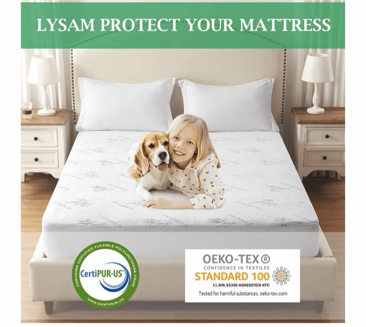Lysam Mattress Protector Twin XL, Cooling Bed Mattress Cover Waterproof, 39x80" - Thumbnail 3