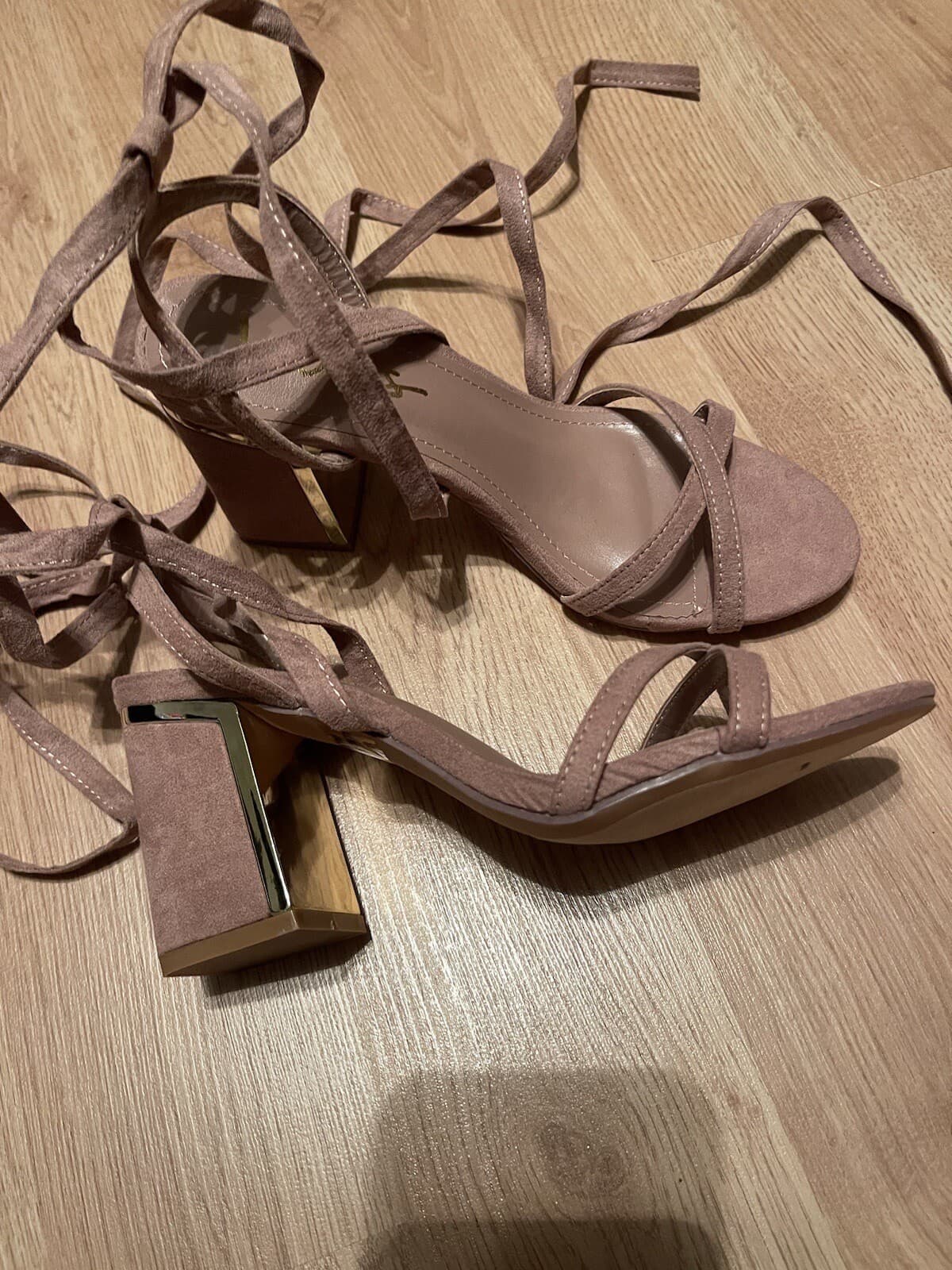 Lulus Dusty Pink Heels Strappy Size 8 - Thumbnail 3