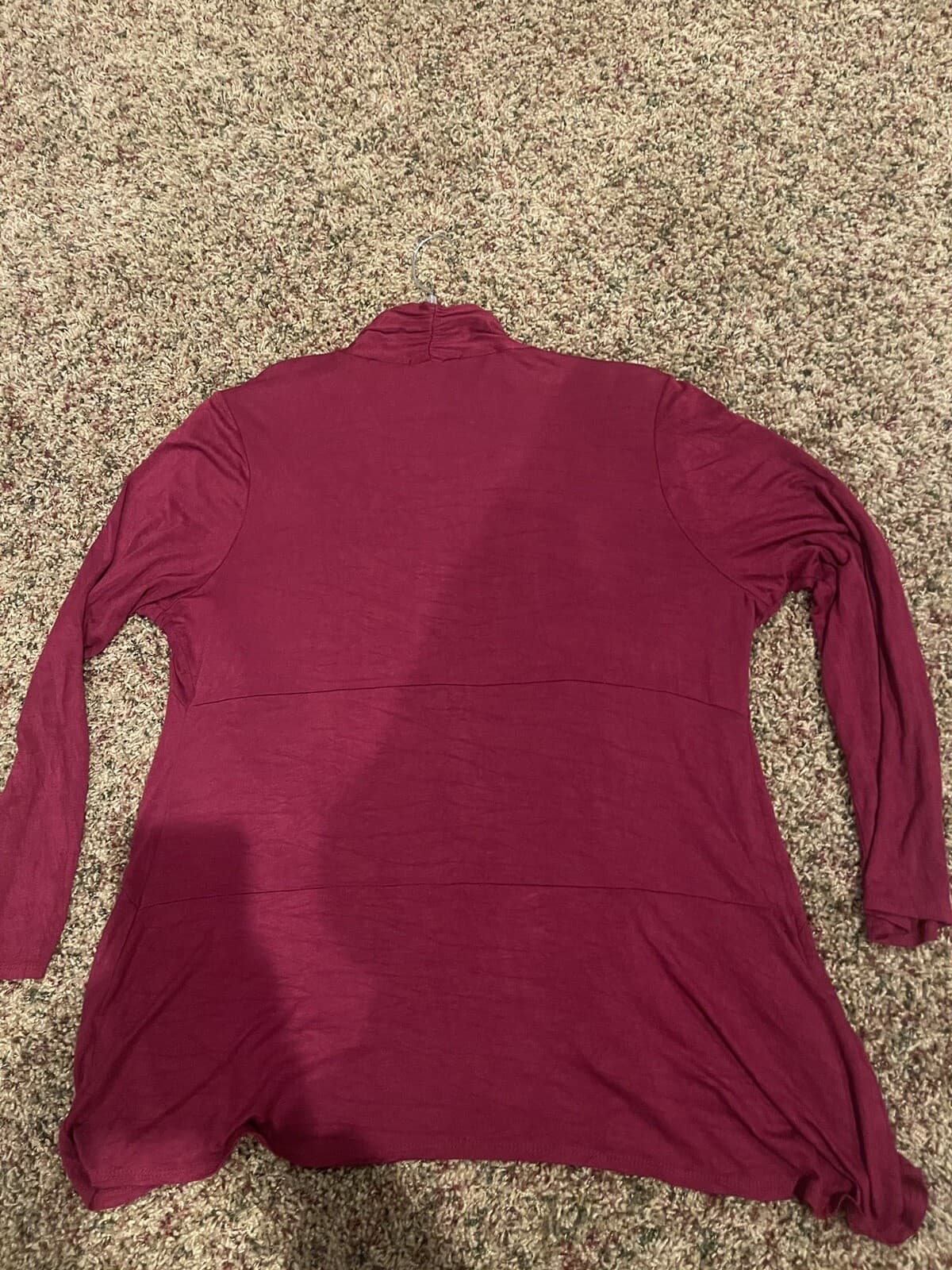 Studio Works burgandy maroon cardigan petite XL - Thumbnail 5