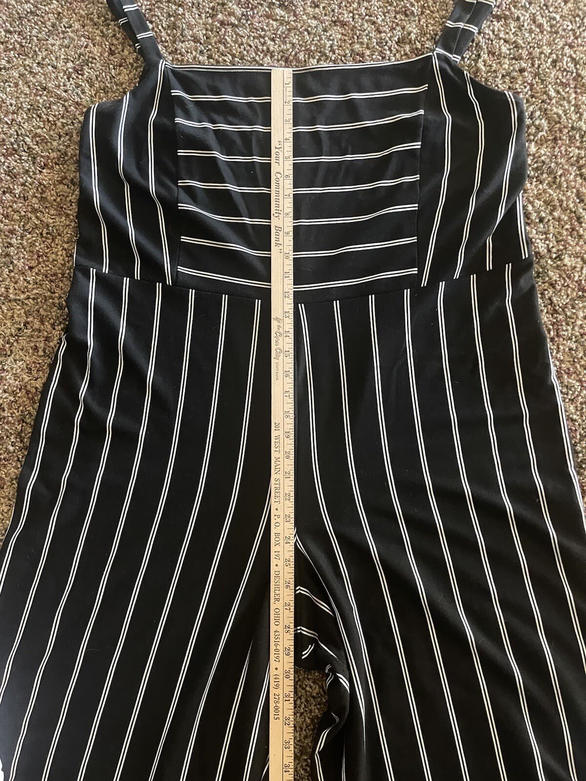 Rewind black white striped jumpsuit 3X - Thumbnail 5