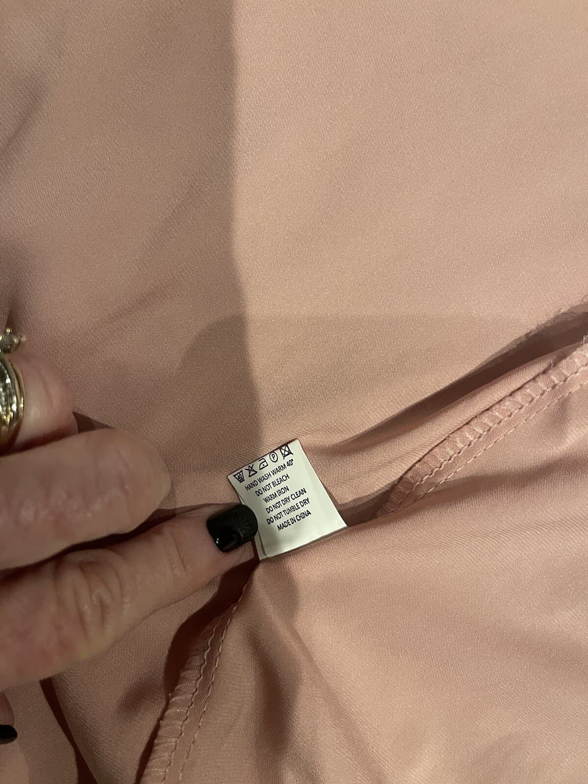 Satin robe dusty rose plus size - Thumbnail 5