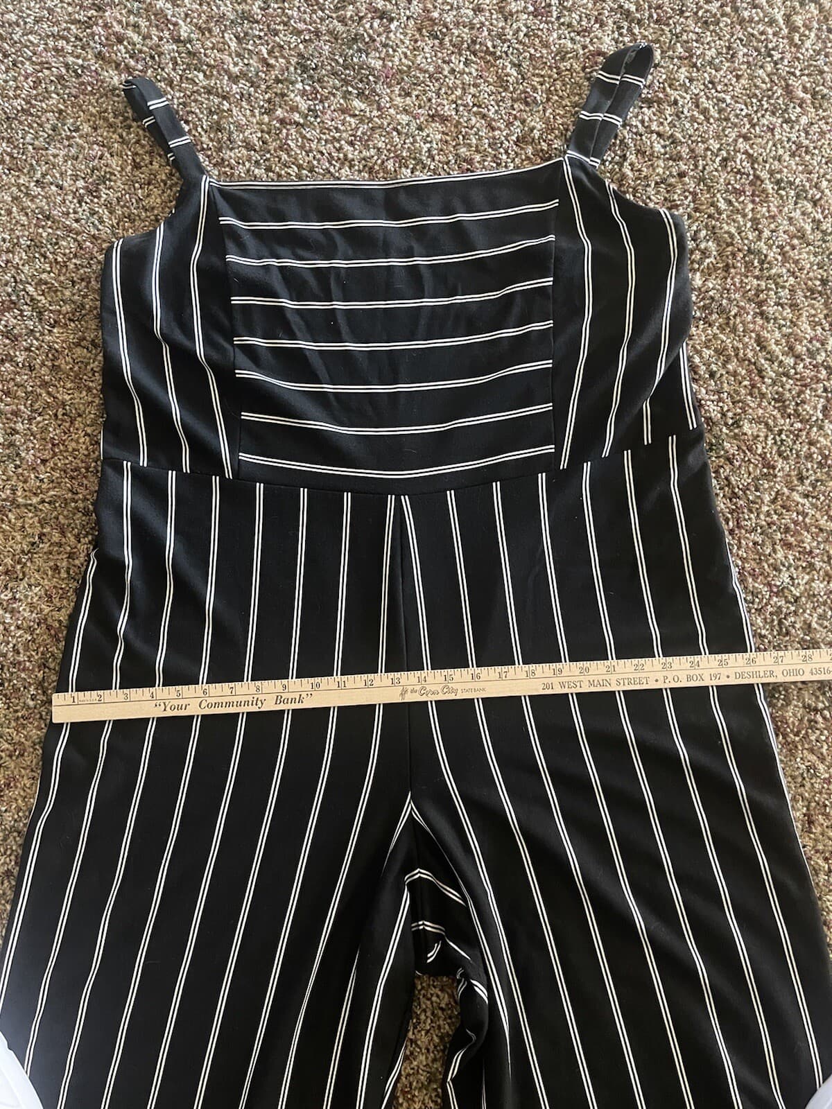 Rewind black white striped jumpsuit 3X - Thumbnail 4