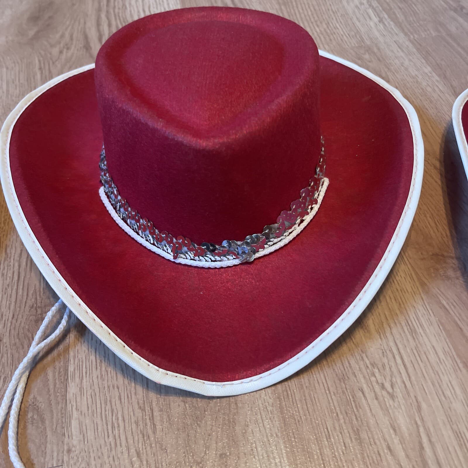 cowboy hat red felt childrens' - Thumbnail 2