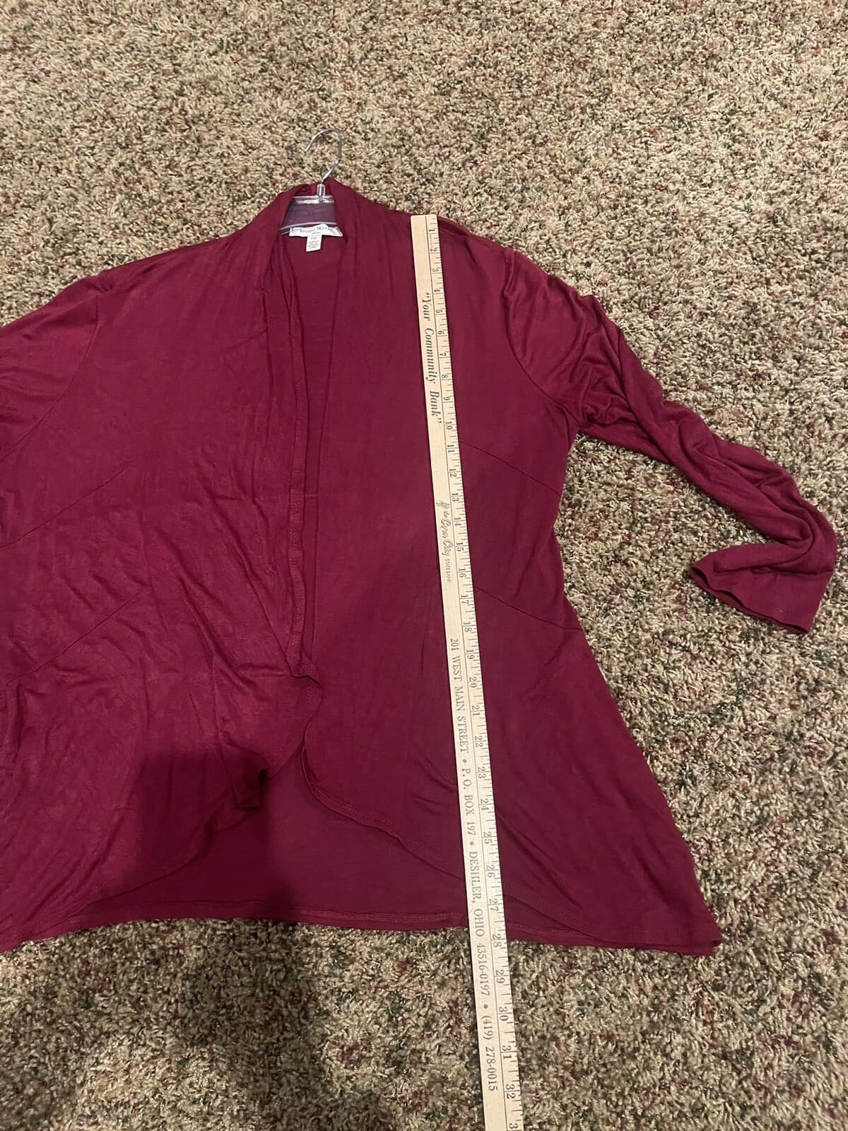 Studio Works burgandy maroon cardigan petite XL - Thumbnail 3