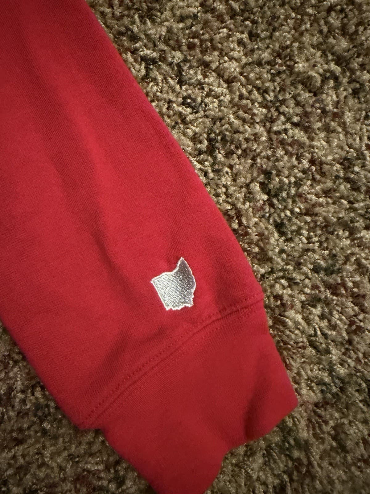 Ohio State Buckeyes Scarlet & Gray Sweatshirt Hoodie Womens Size L Red Logo - Thumbnail 2