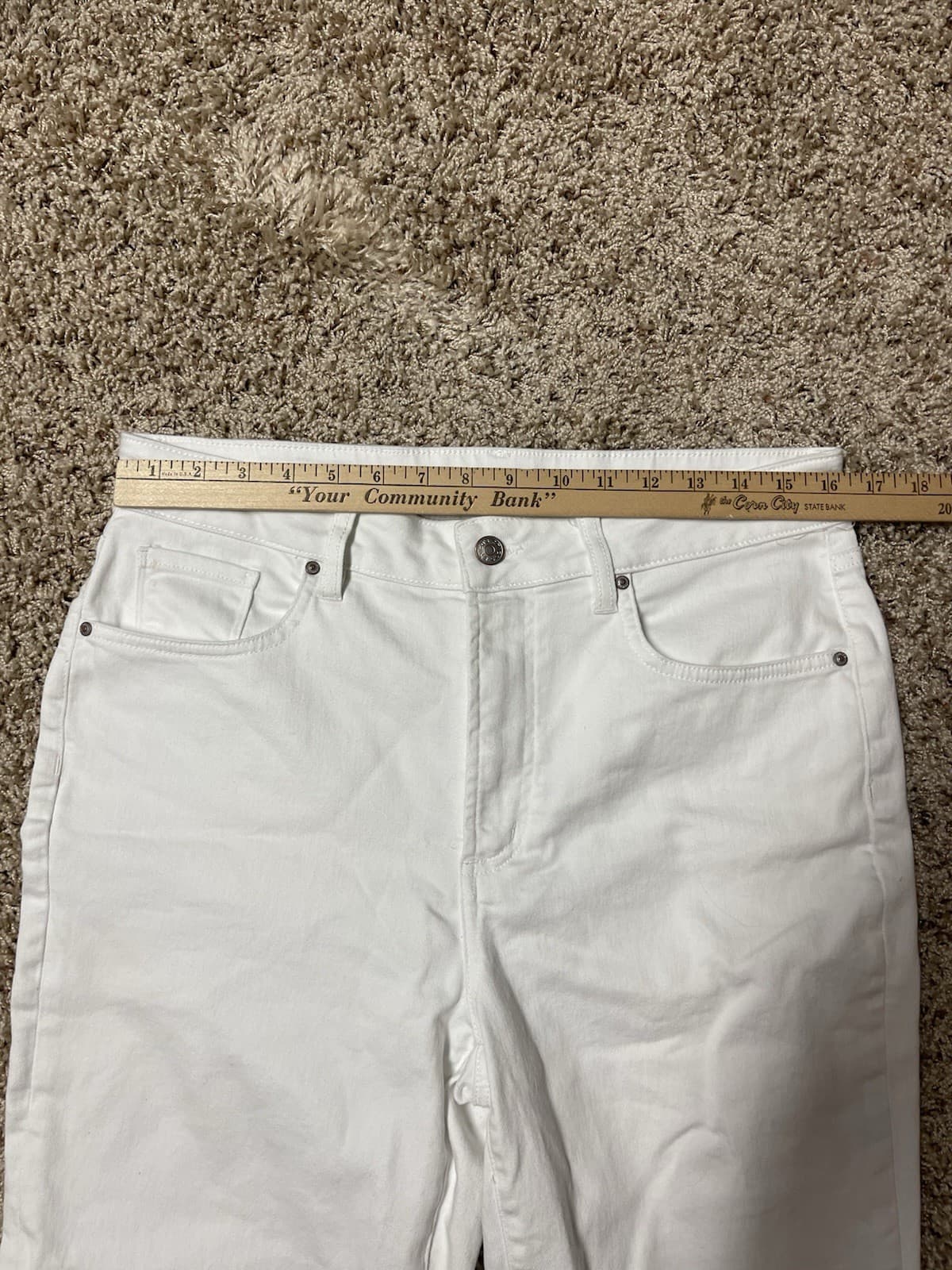 Chico Crop White Jeans Size 10 - Thumbnail 2