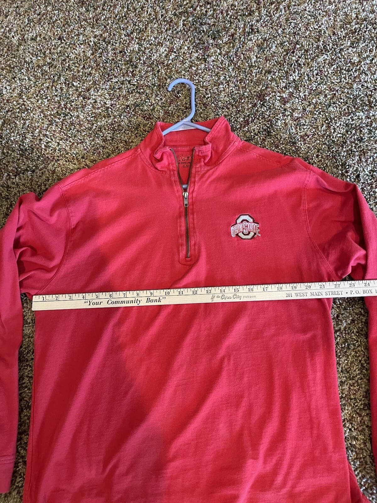 Ohio State Red 1/4 zip Varsity Authentic Apparel - Thumbnail 3