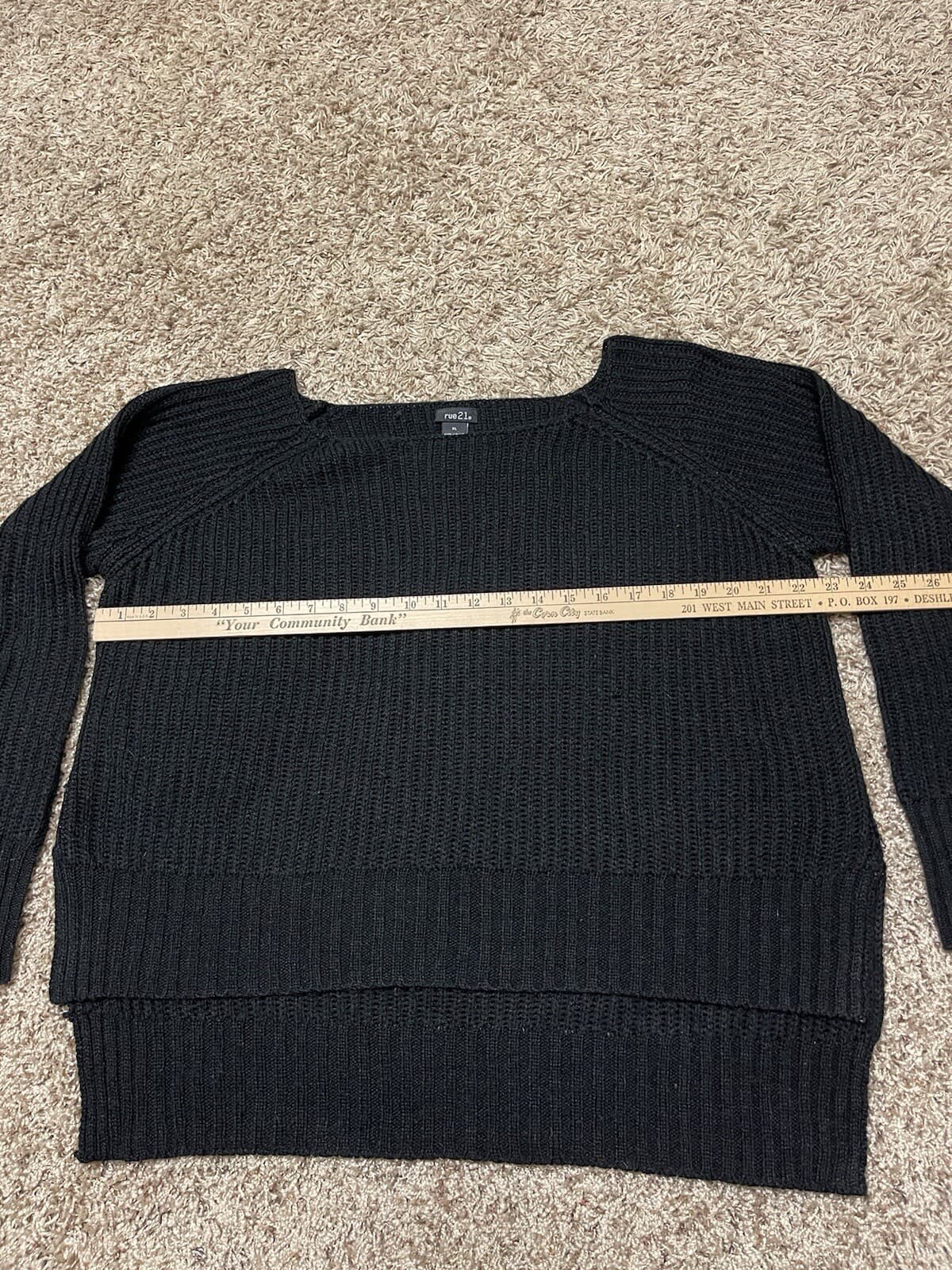 rue21 black sweater XL - Thumbnail 3
