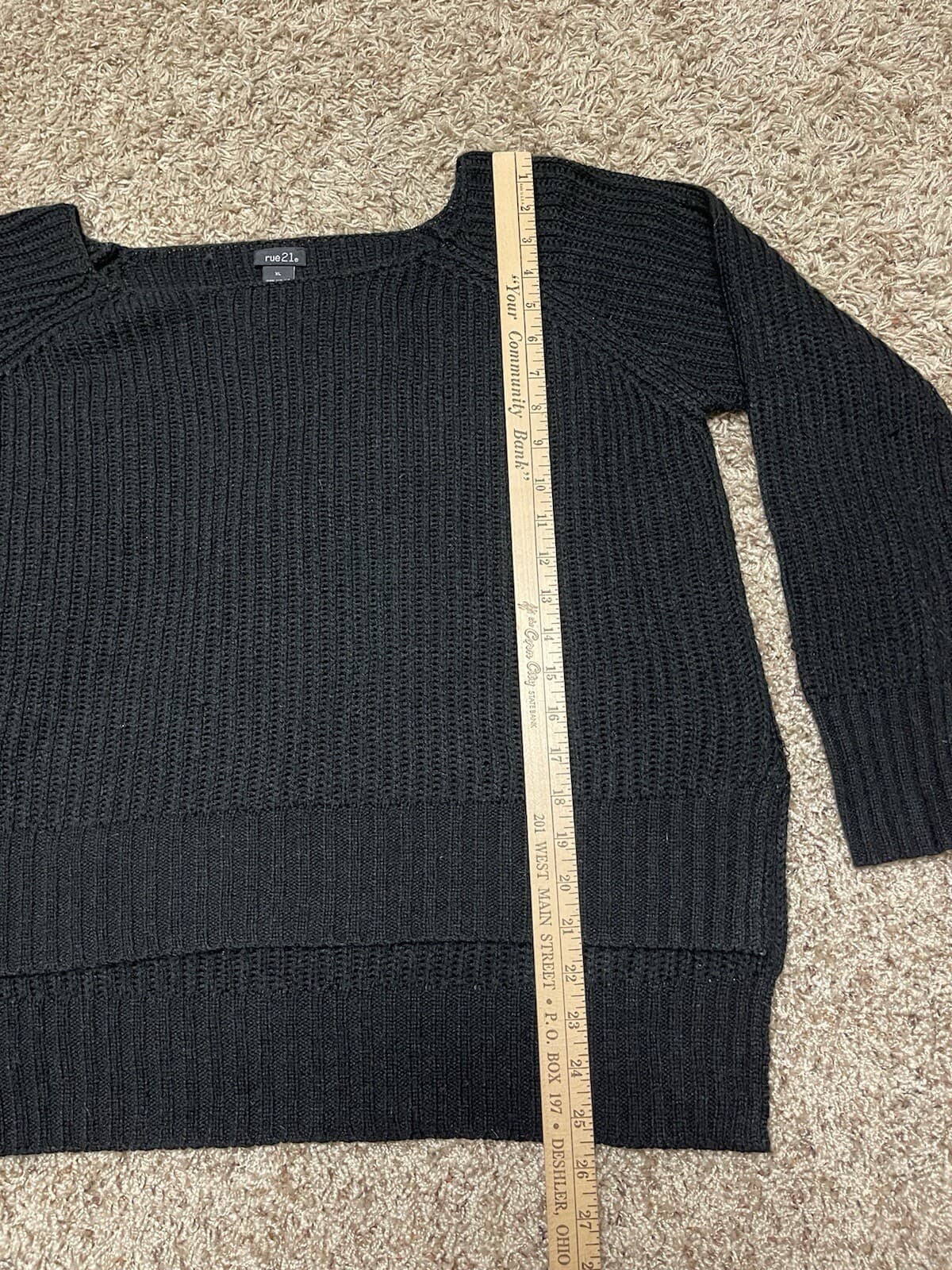 rue21 black sweater XL - Thumbnail 4