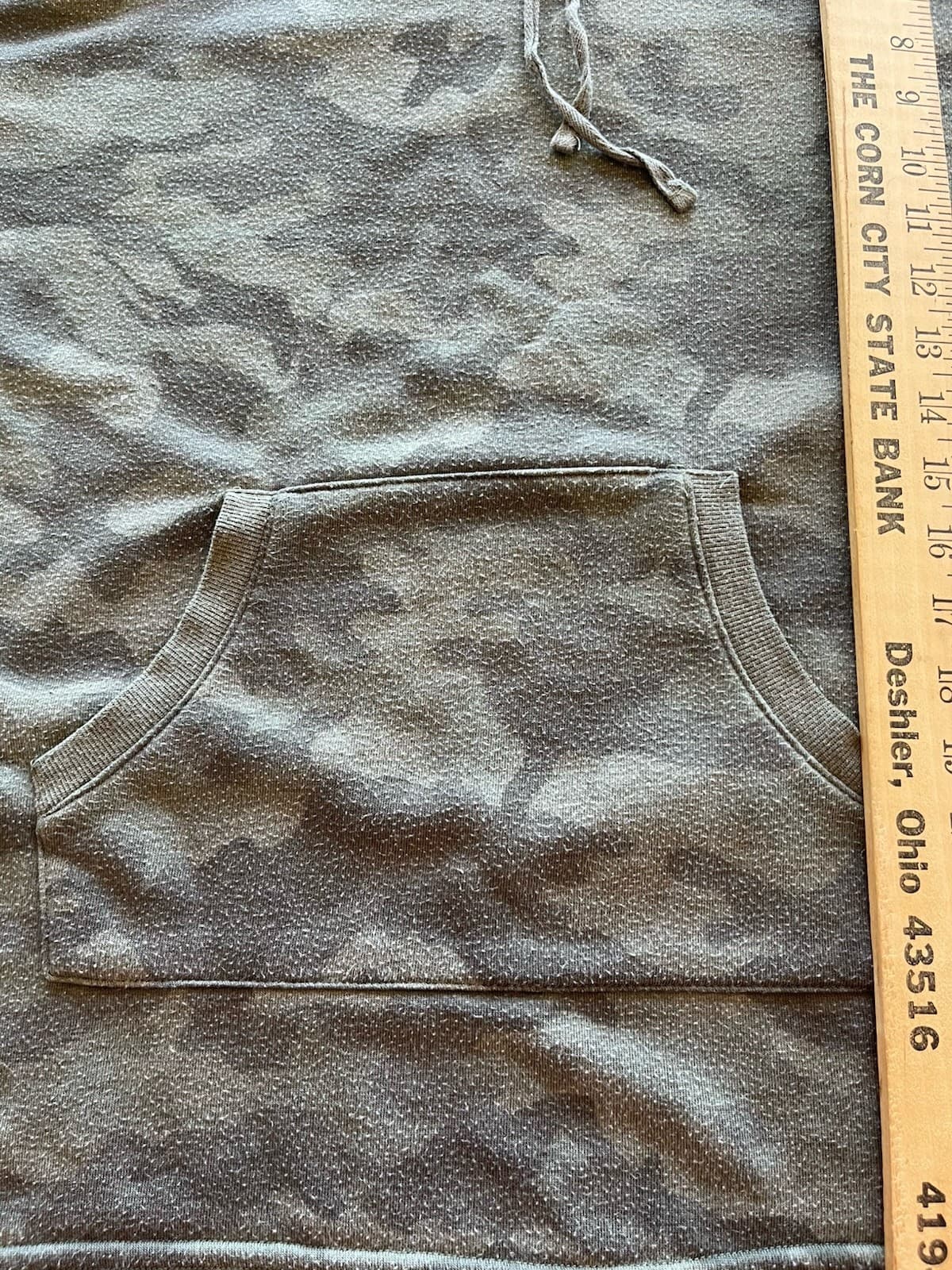 Jane and Delancey Camouflage green long hooded sweatshirt Large - Thumbnail 6