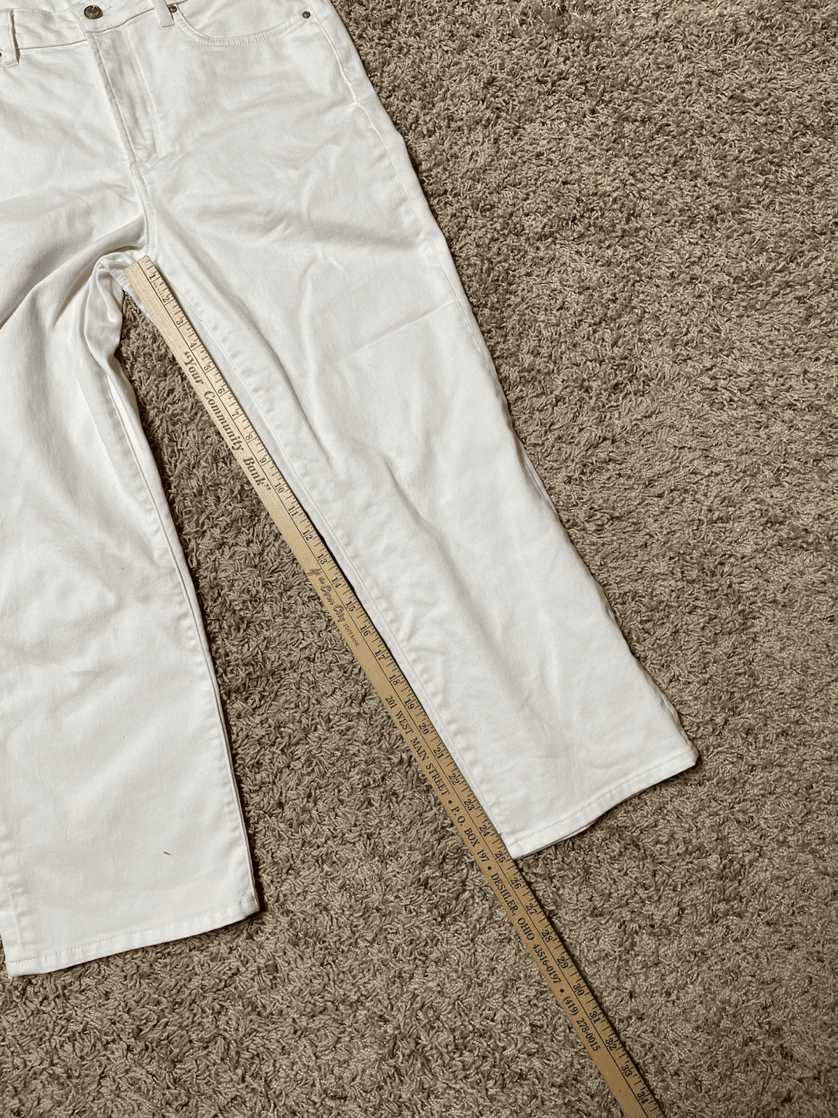 Chico Crop White Jeans Size 10 - Thumbnail 5