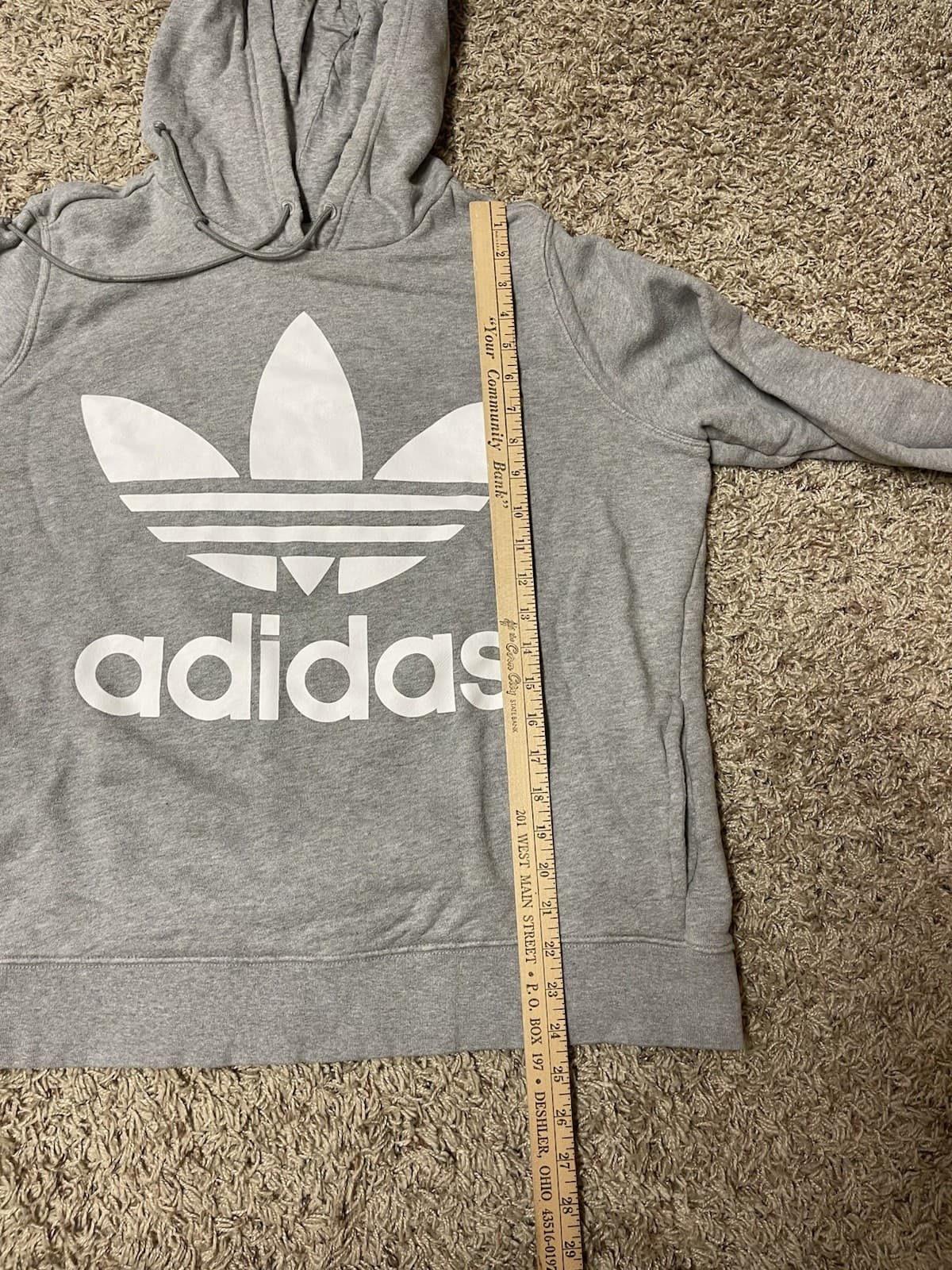 Adidas gray hooded sweatshirt womens' XL - Thumbnail 4