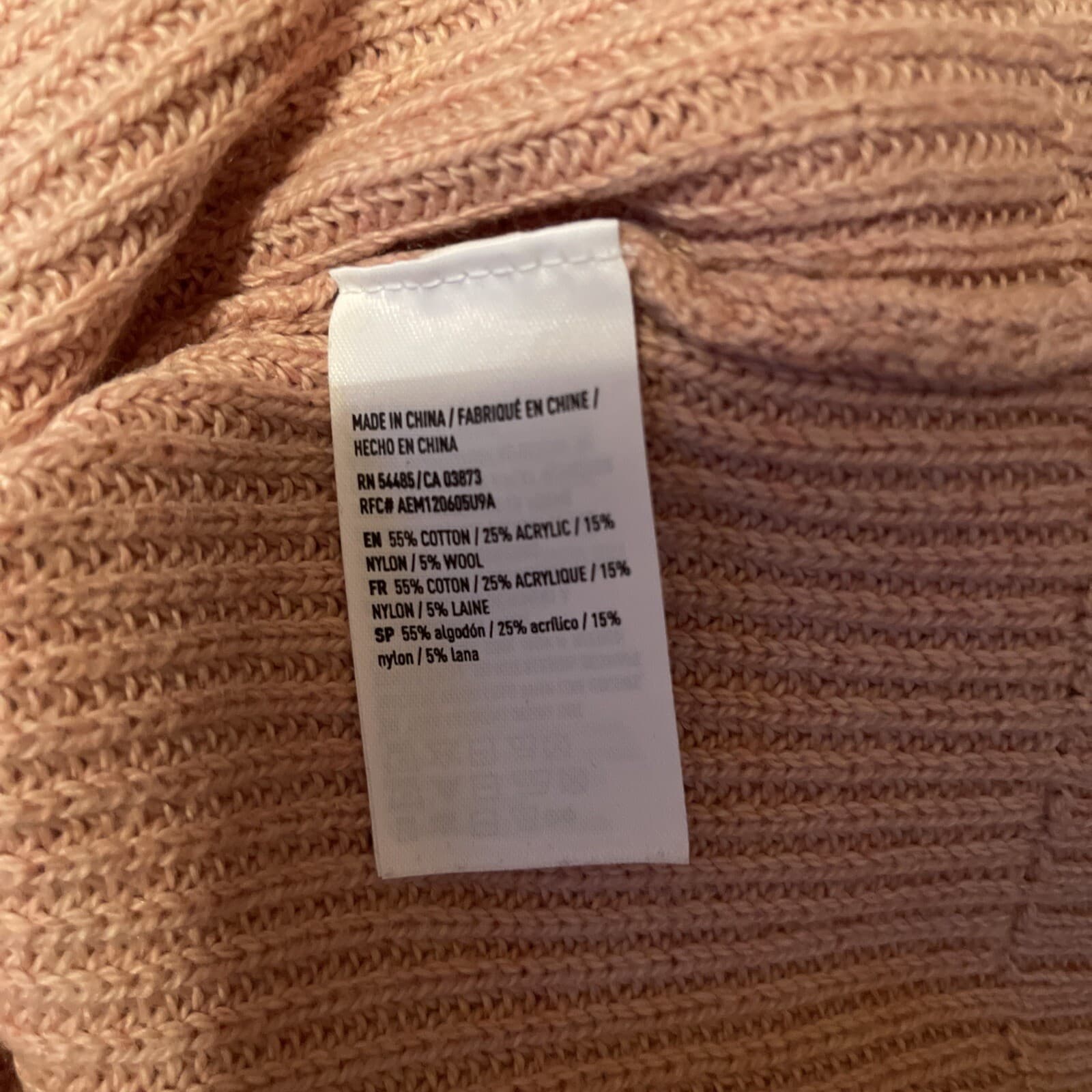 American Eagle womens sweater dusty rose pink neck strap Med. - Thumbnail 4