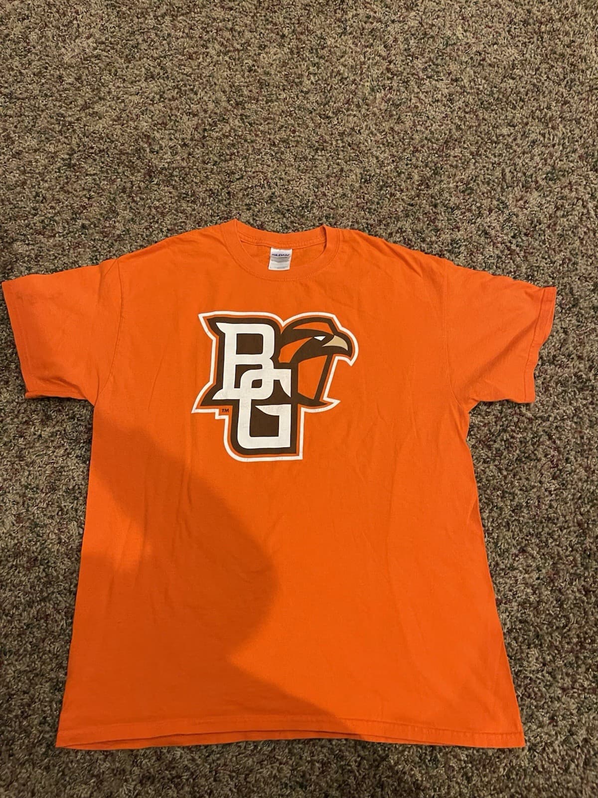 Gildan Bowling Green State University Falcon orange Tshirt Large