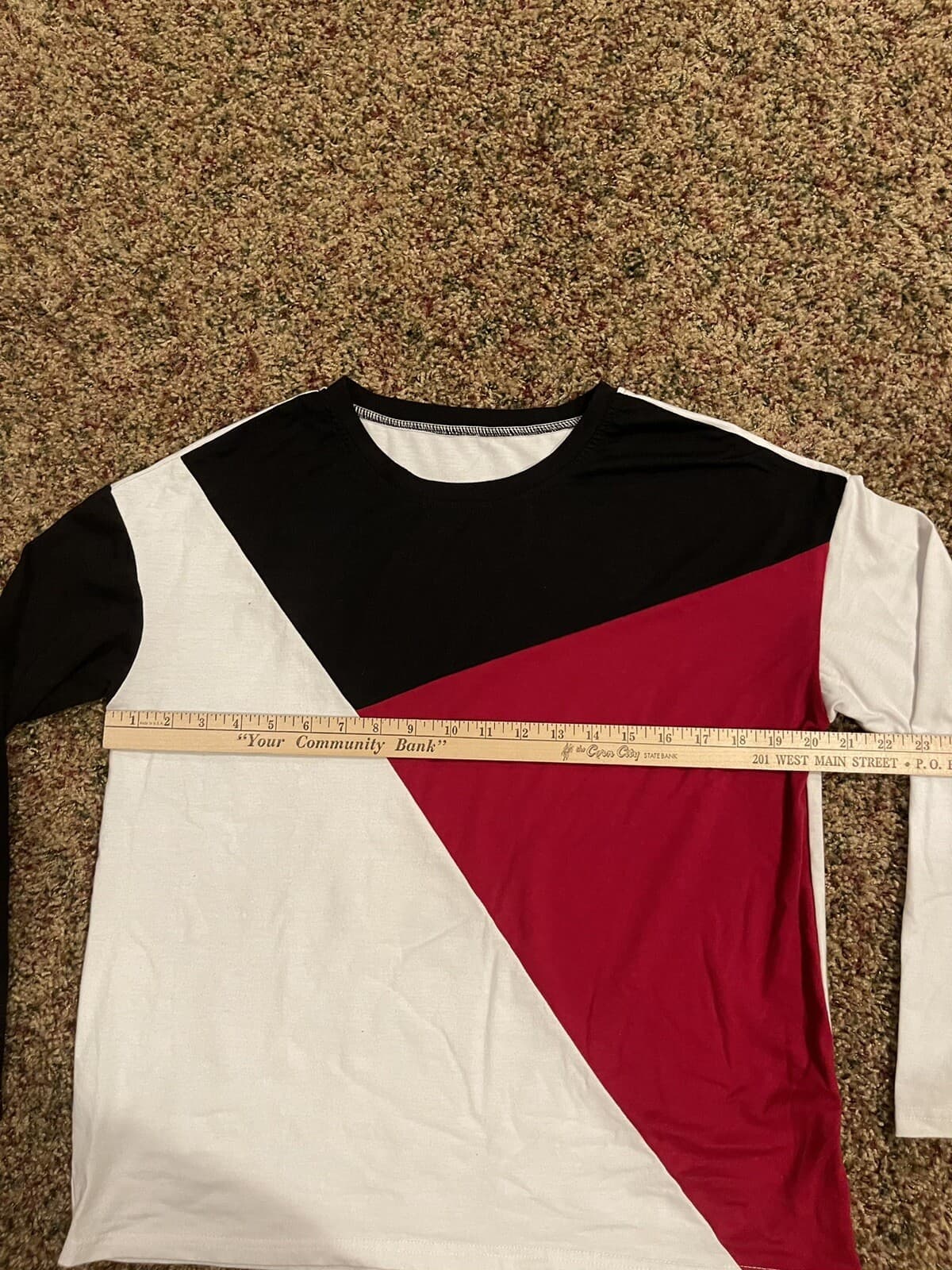 Shein long sleeve colorblock shirt large - Thumbnail 2