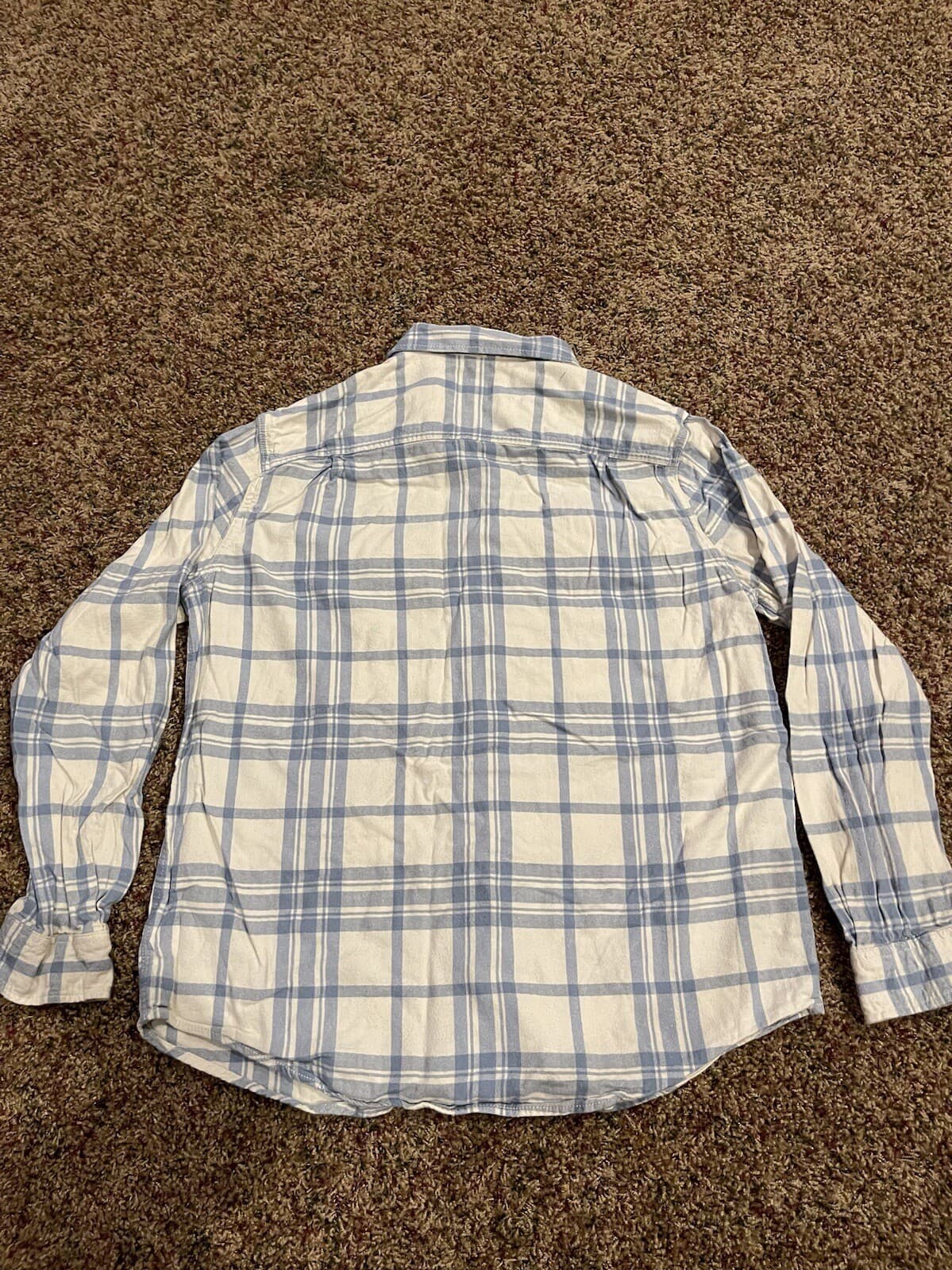 George Men's plaid flannel white light blue 2XLT (50-52) - Thumbnail 5