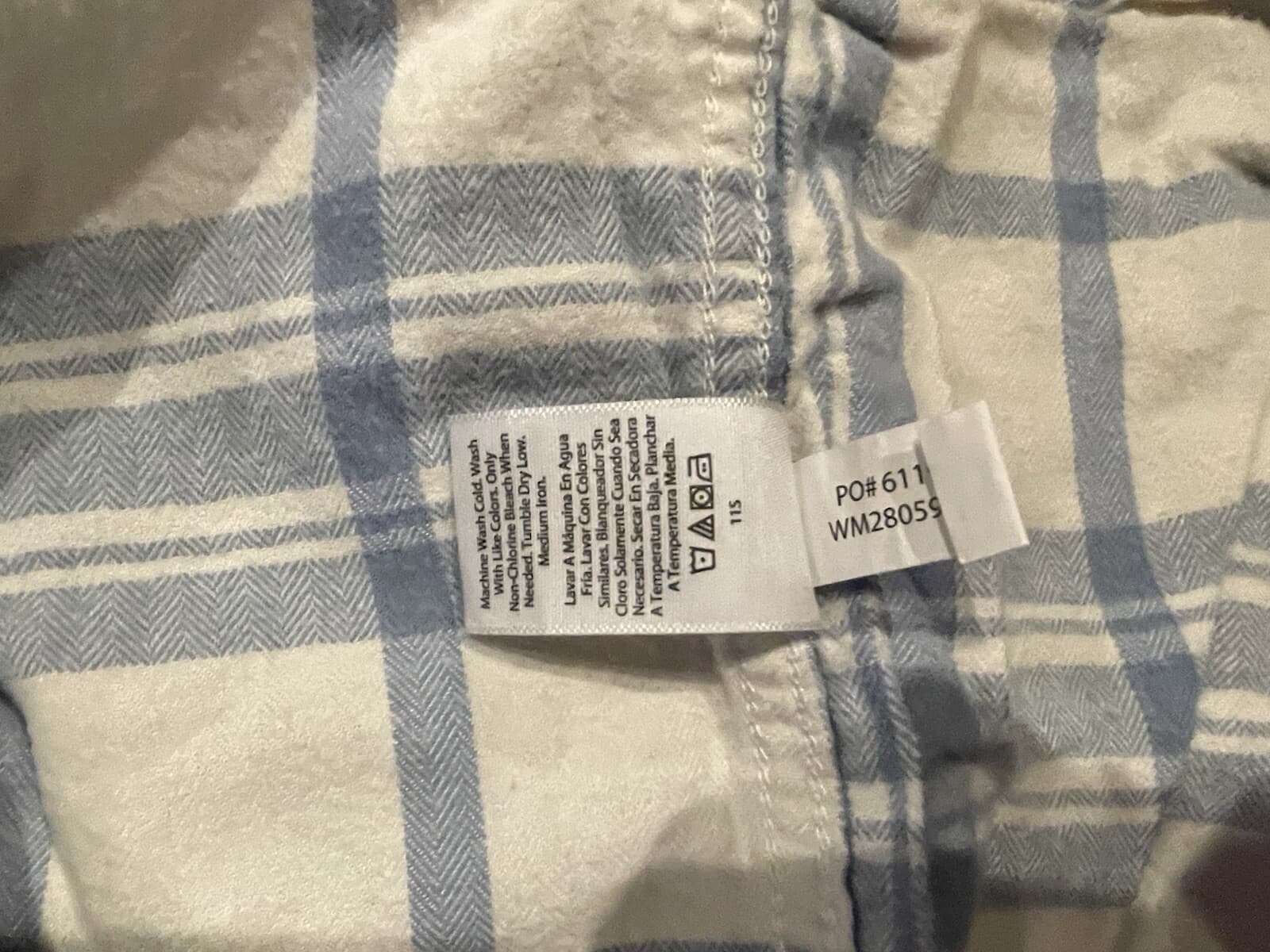 George Men's plaid flannel white light blue 2XLT (50-52) - Thumbnail 7