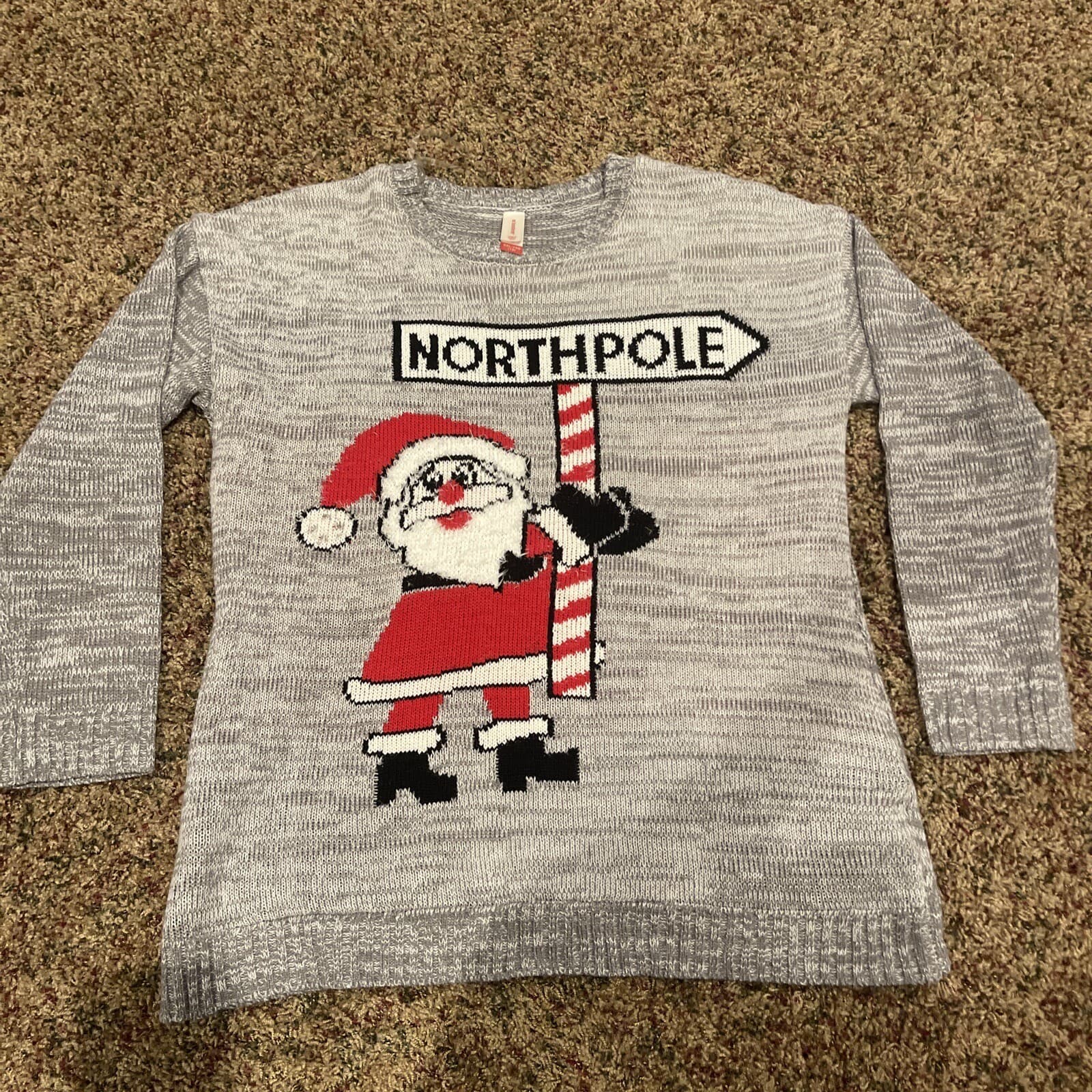 No Boundaries SANTA NORTH POLE Christmas Sweater XXL (19)
