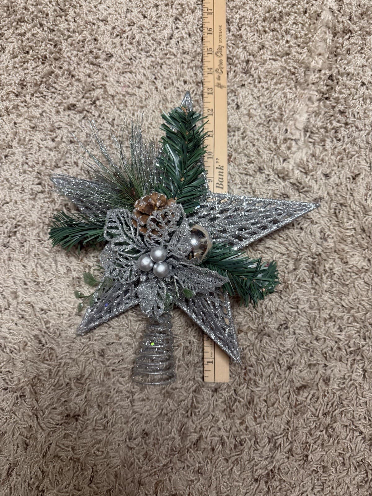 Christmas Tree topper silver star - Thumbnail 3