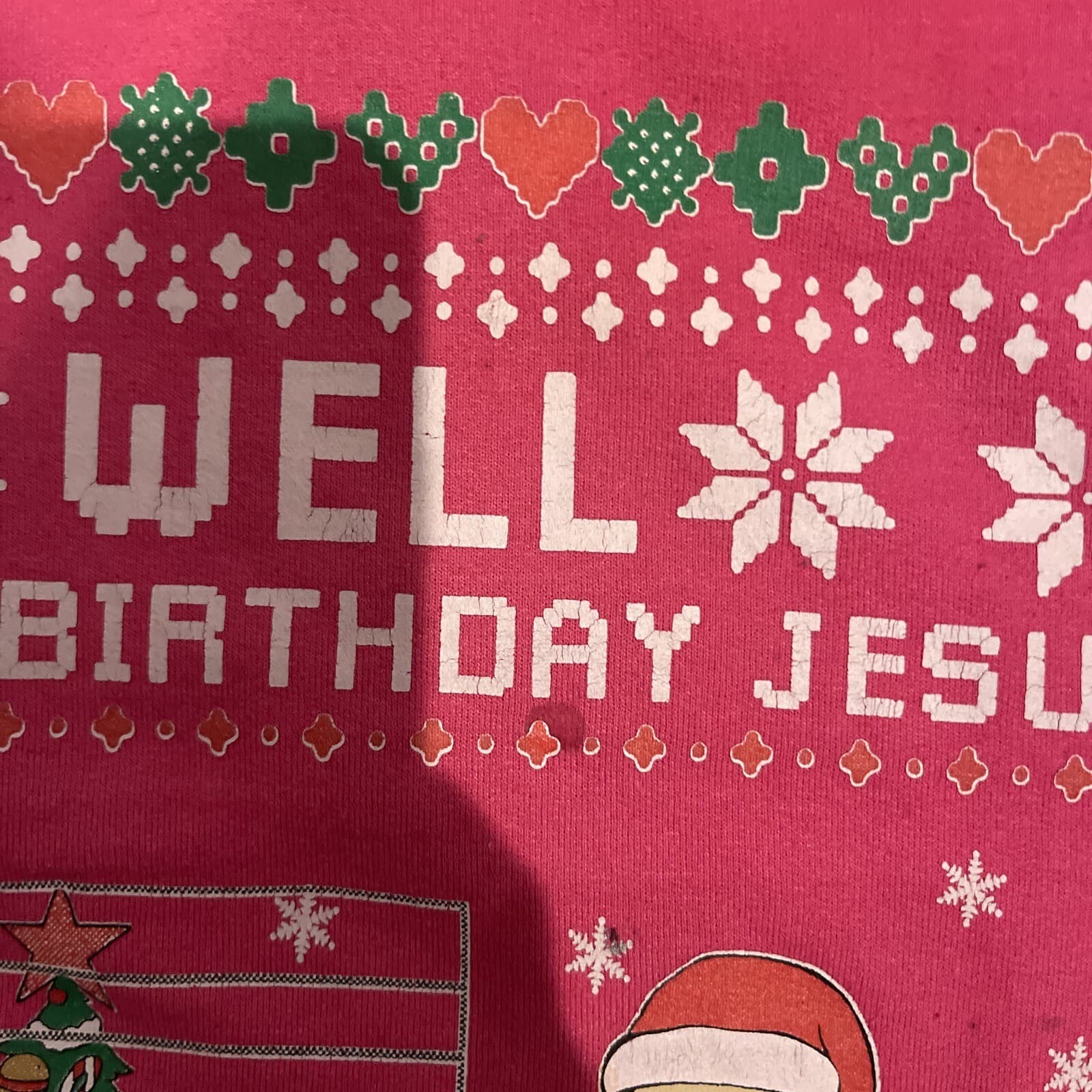 Gilden The Office Christmas Sweatshirt Pink 3XL - Thumbnail 4