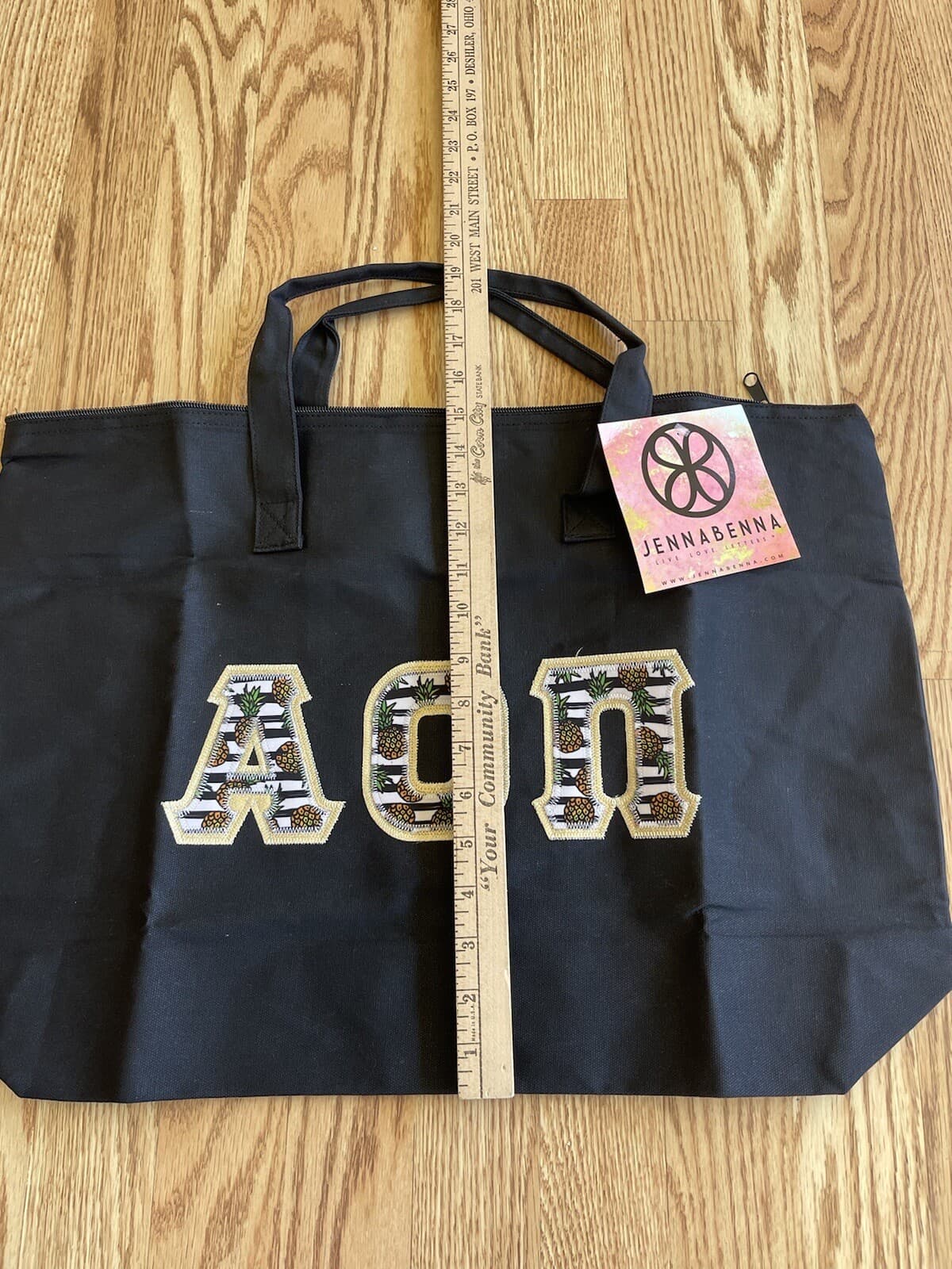Jenna Benna zipper tote AOII Sorority Choose Color NWT - Thumbnail 4