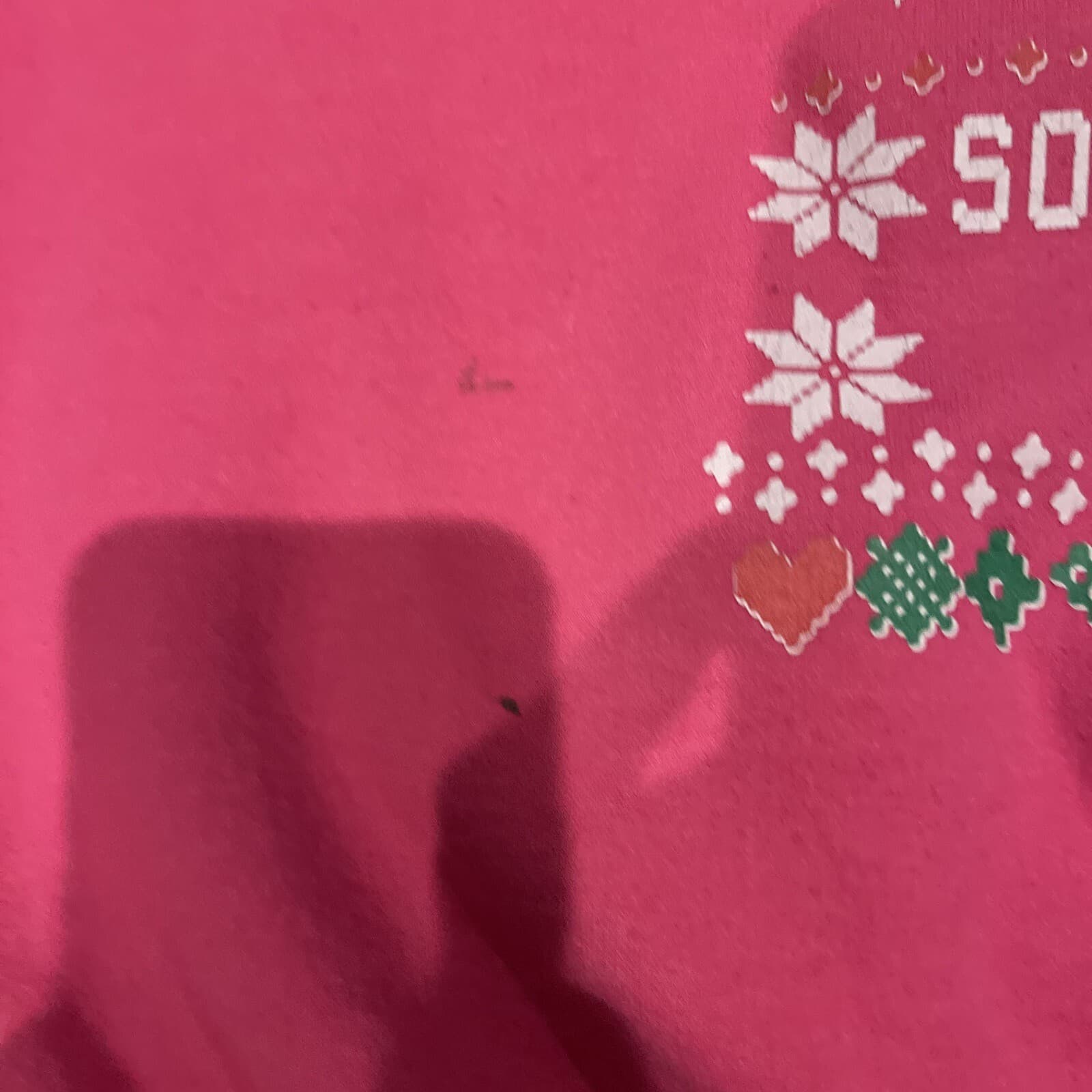 Gilden The Office Christmas Sweatshirt Pink 3XL - Thumbnail 3