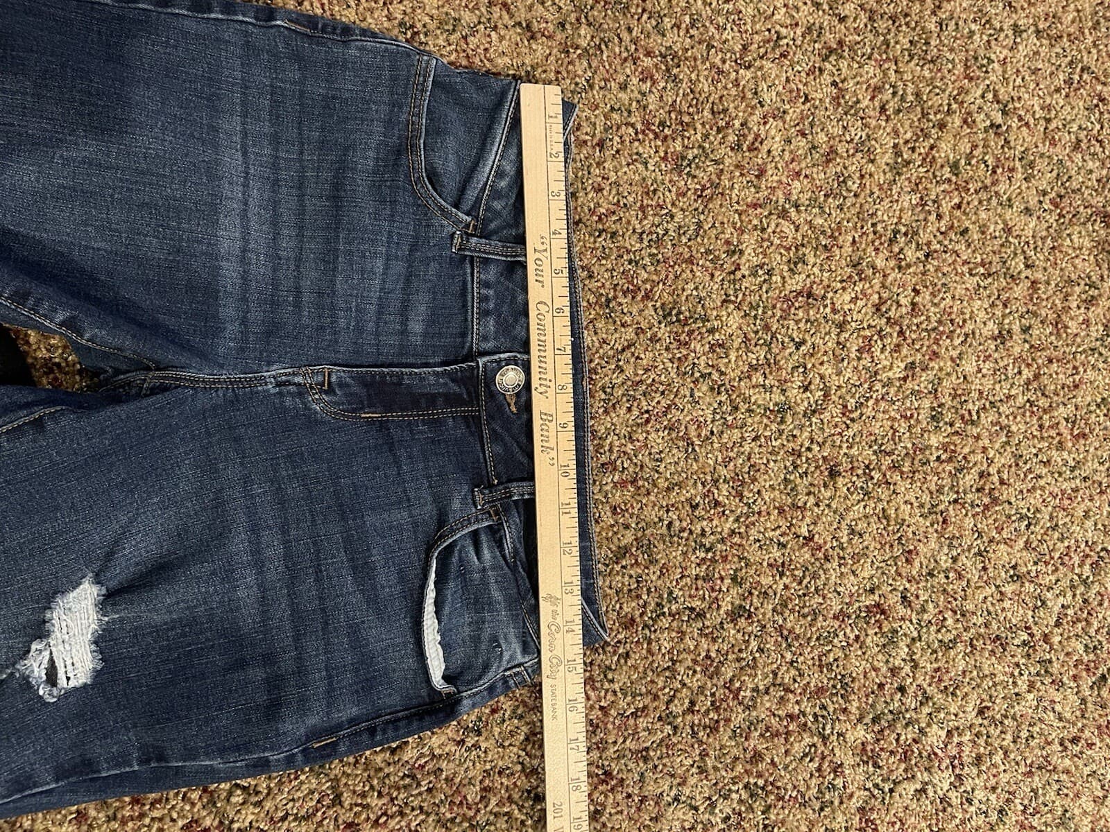 m jeans by maurices mid rise skinny destructed Med. Long - Thumbnail 5