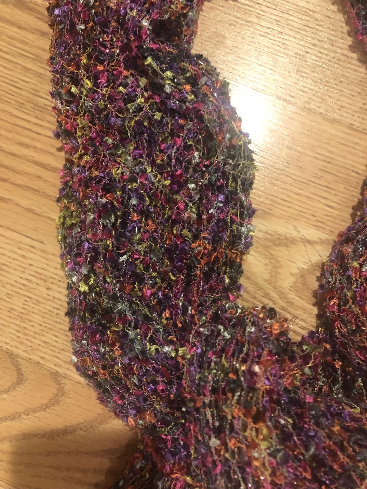 Fashion Scarf Purple Yellow Multi Color - Thumbnail 2