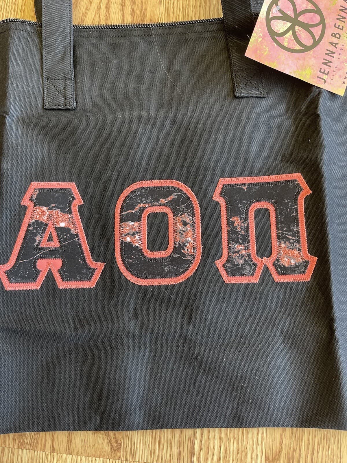 Jenna Benna zipper tote AOII Sorority Choose Color NWT - Thumbnail 3