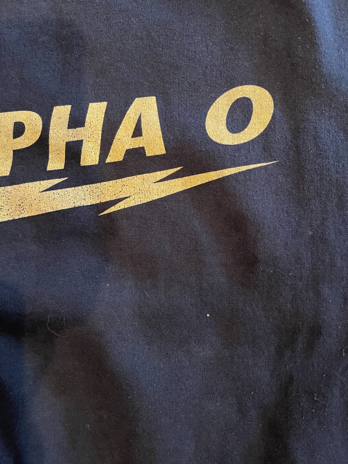 Alpha O black crew neck sweatshirt Gilden - Thumbnail 8