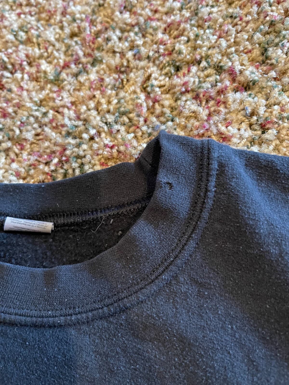 Alpha O black crew neck sweatshirt Gilden - Thumbnail 5