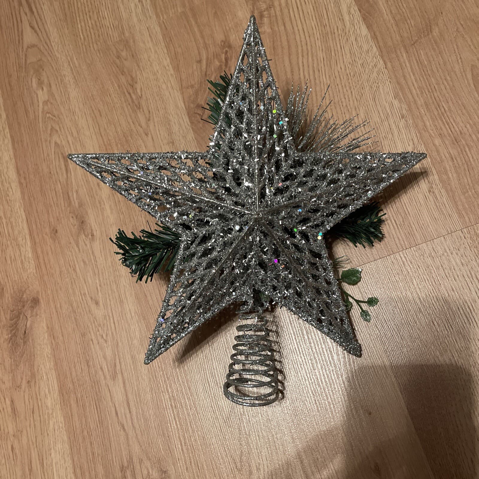 Christmas Tree topper silver star - Thumbnail 2